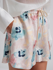 Malina - Iris wide drawstring silk shorts - paper bag shorts - florals - 4