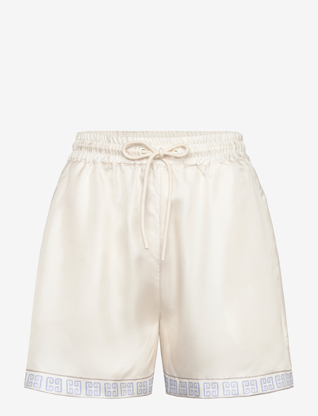 Malina - Iris wide drawstring silk shorts - paperbag lühikesed püksid - mosaic - 1