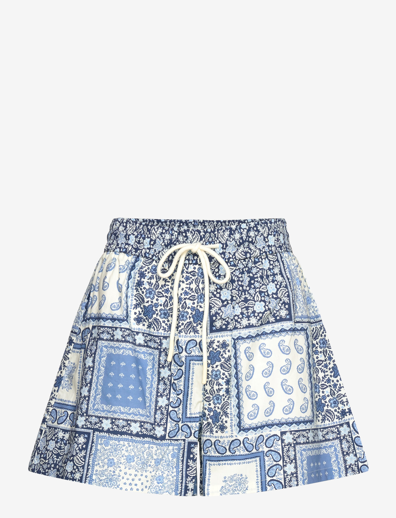 Malina - Julia high rise patchwork shorts - coastal patchwork - 0