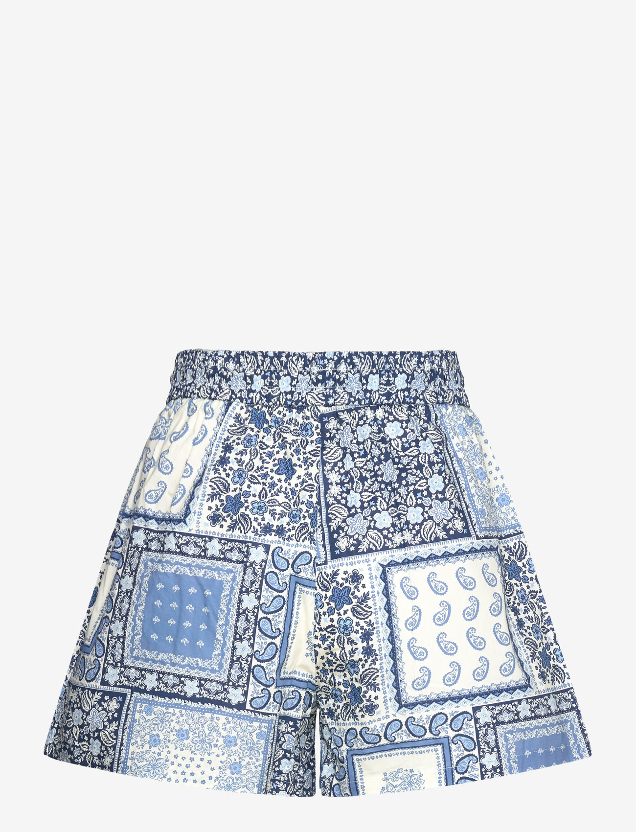 Malina - Julia high rise patchwork shorts - coastal patchwork - 1