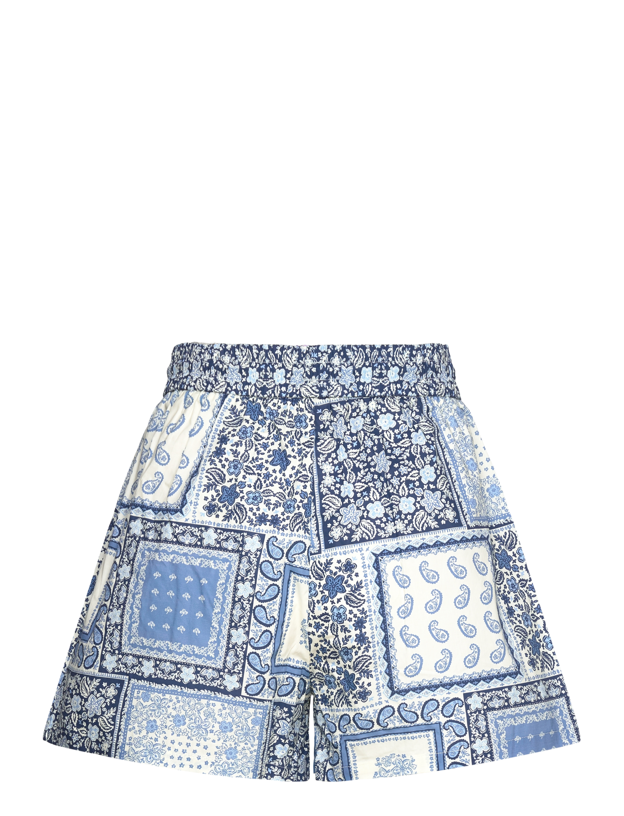 Malina - Julia high rise patchwork shorts - coastal patchwork - 1