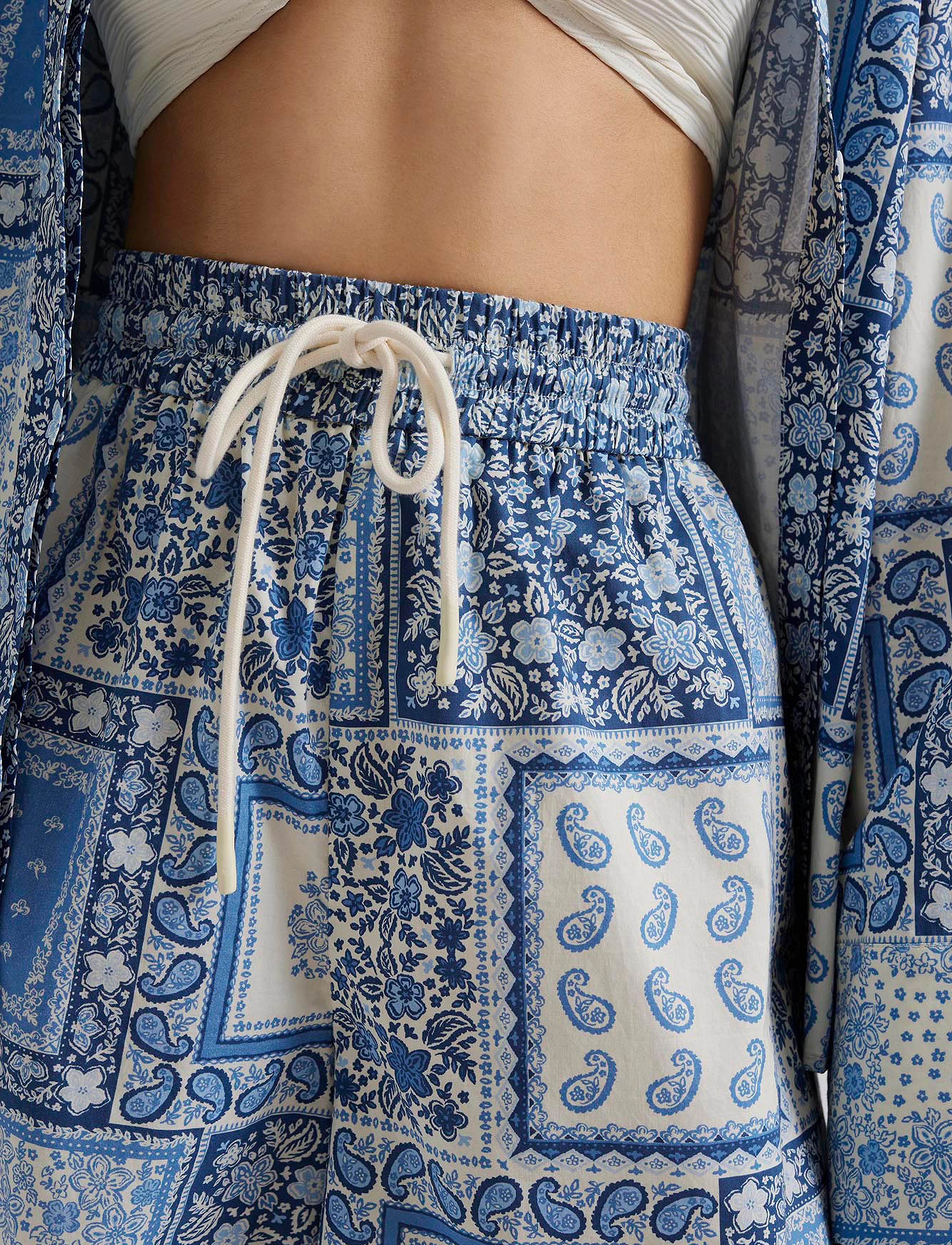 Malina - Julia high rise patchwork shorts - coastal patchwork - 5