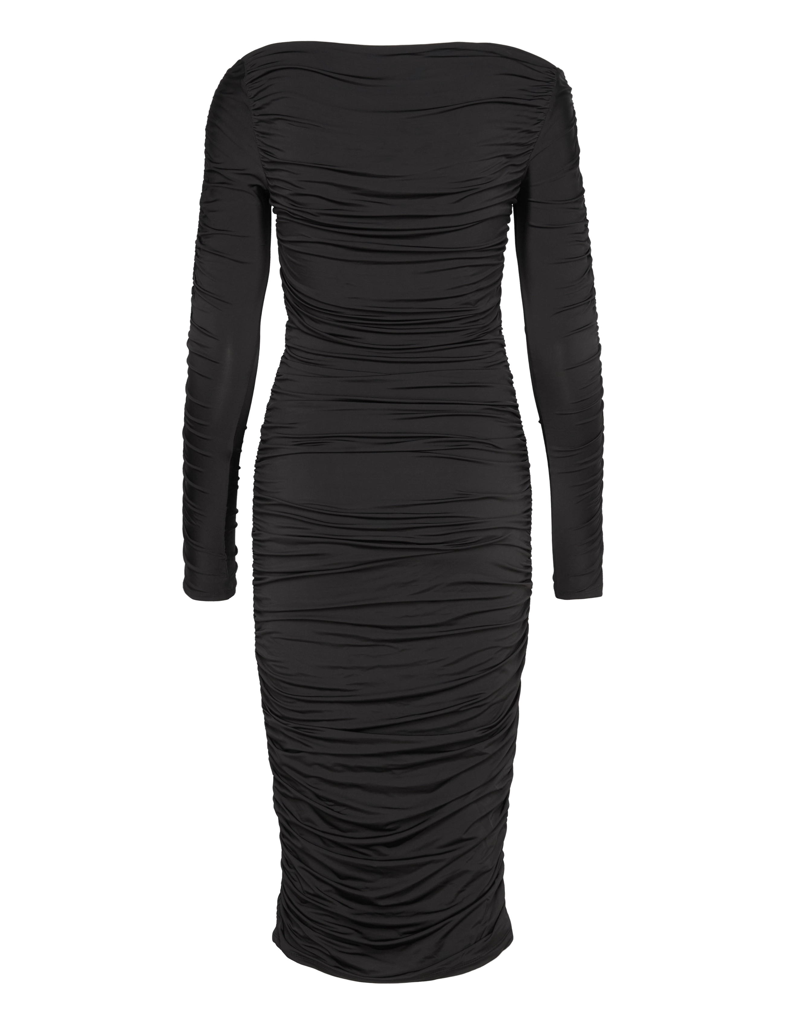 Malina - Elle heart shaped jersey midi dress - black - 2