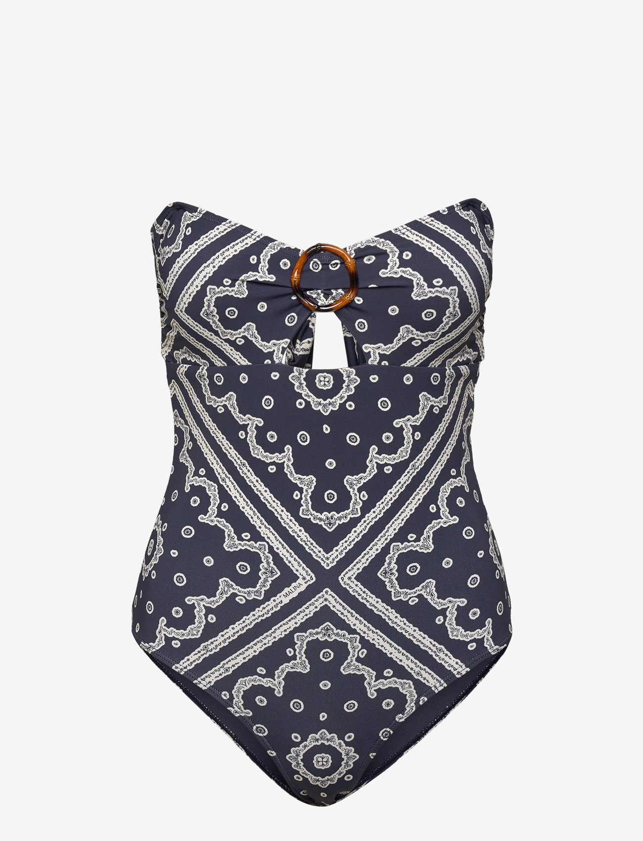 Malina - Mandy bamboo-ring bandeau swimsuit - swimsuits - bandana - 4