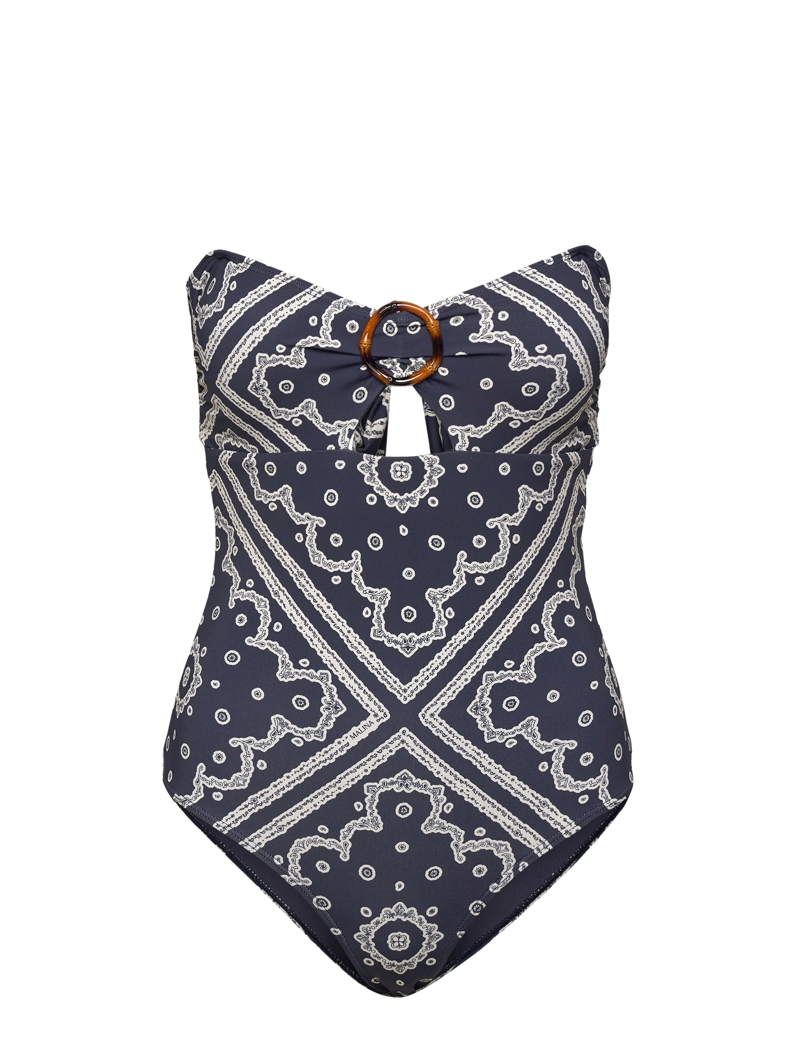 Malina - Mandy bamboo-ring bandeau swimsuit - badedragter - bandana - 4