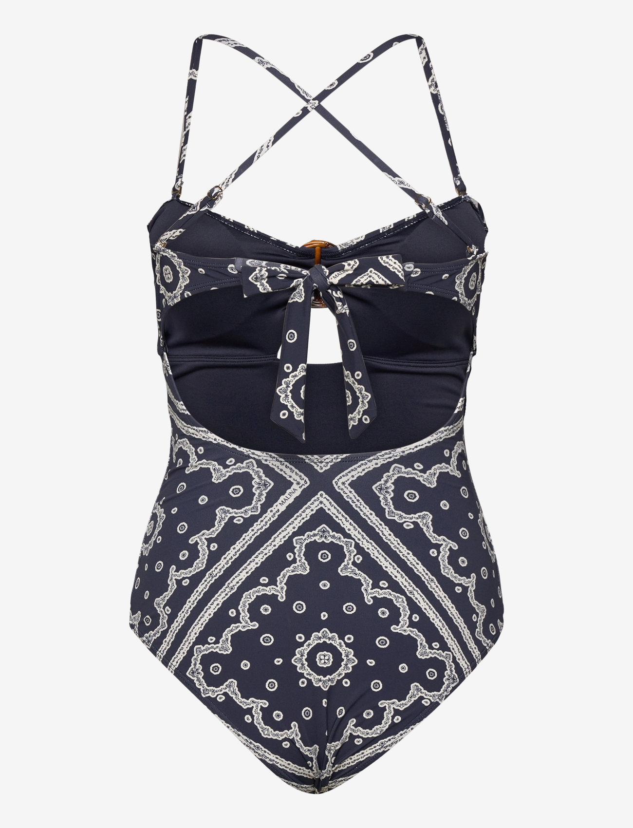 Malina - Mandy bamboo-ring bandeau swimsuit - swimsuits - bandana - 5