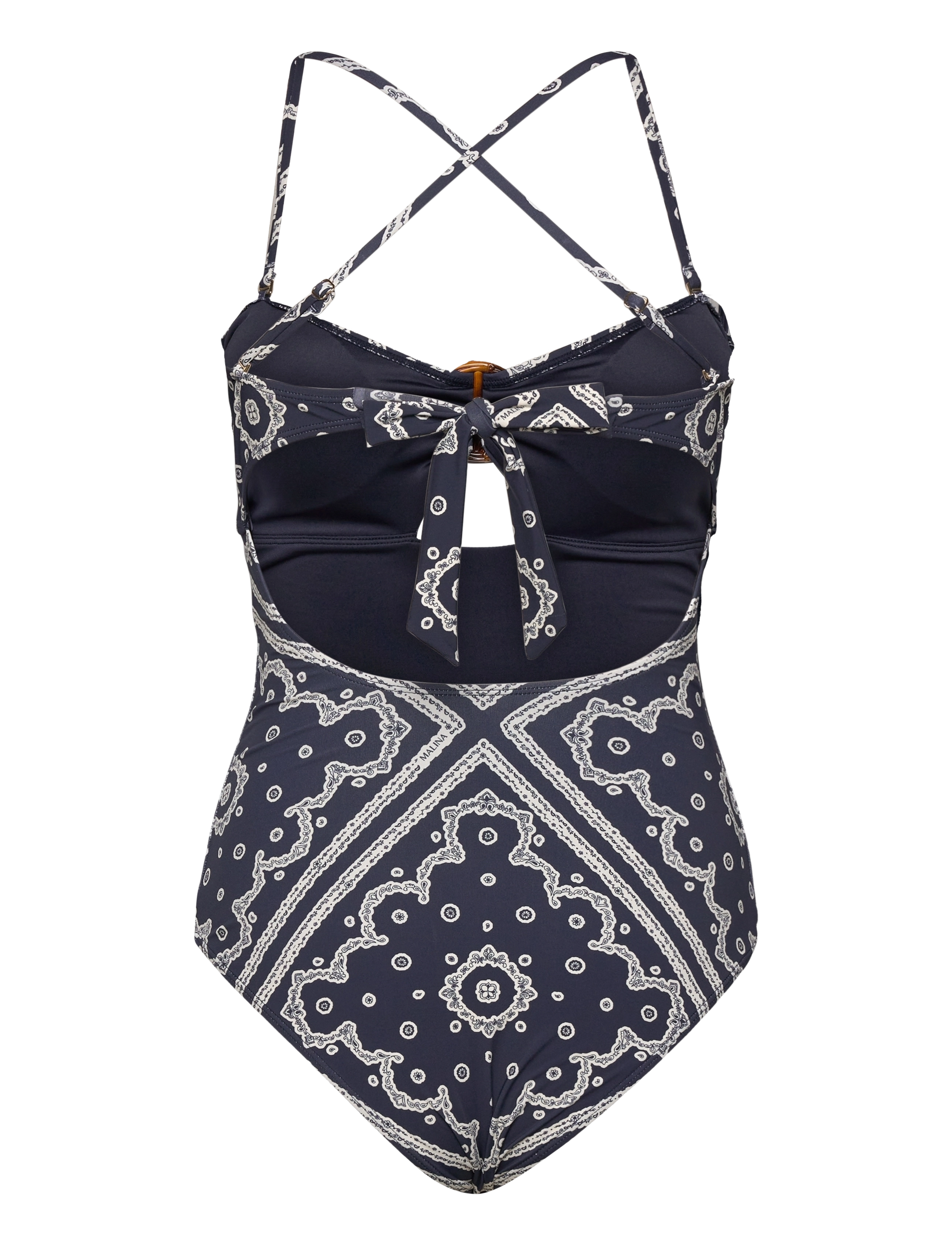 Malina - Mandy bamboo-ring bandeau swimsuit - badedragter - bandana - 5