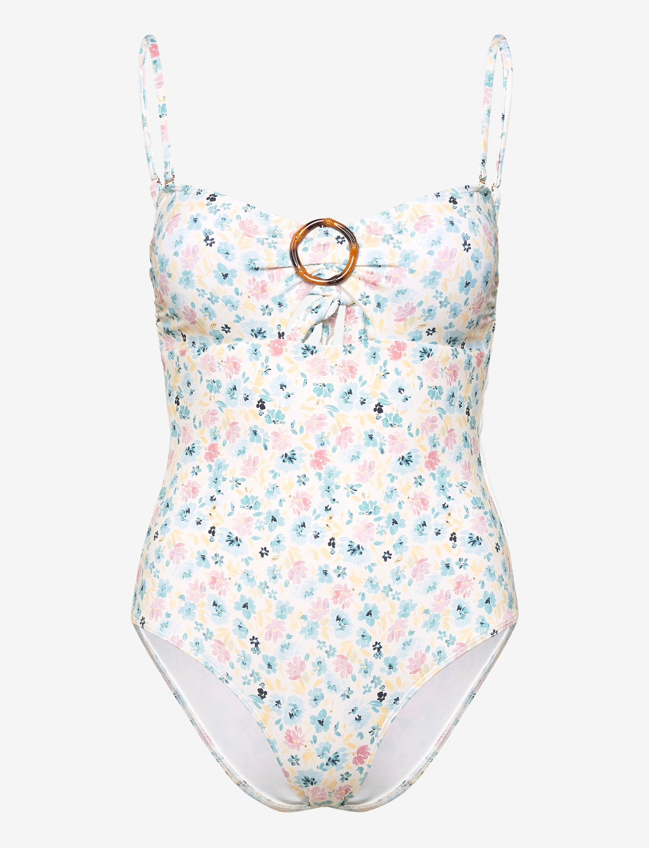 Malina - Mandy bamboo-ring bandeau swimsuit - badeanzüge - ditsy - 1