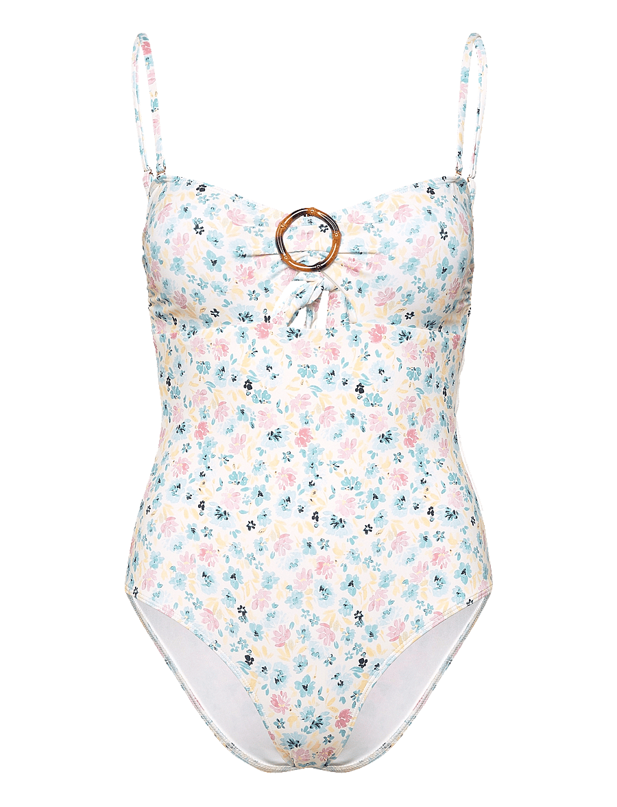 Malina - Mandy bamboo-ring bandeau swimsuit - badeanzüge - ditsy - 1