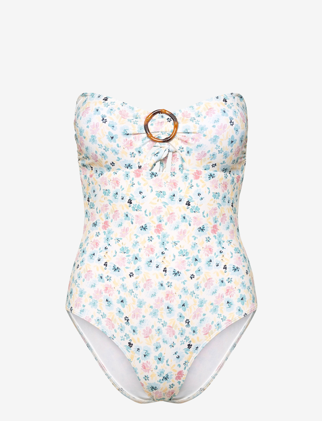 Malina - Mandy bamboo-ring bandeau swimsuit - badeanzüge - ditsy - 3