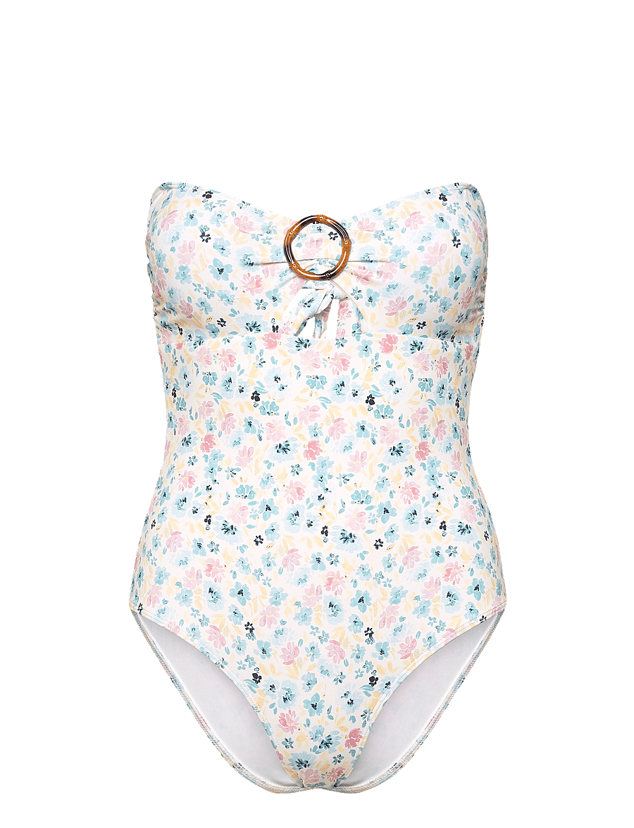Malina - Mandy bamboo-ring bandeau swimsuit - badeanzüge - ditsy - 3
