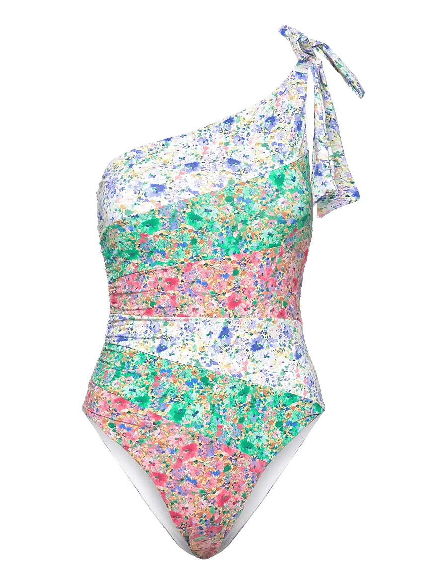 Malina - Apoline One Shoulder Swimsuit - ujumistrikood - multi ditsy - 1