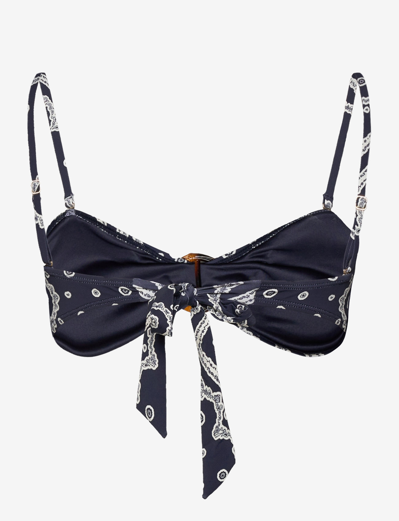 Malina - Viola Bamboo-Ring Bandeau Bikini Top - bandeau-bikinis - bandana - 2