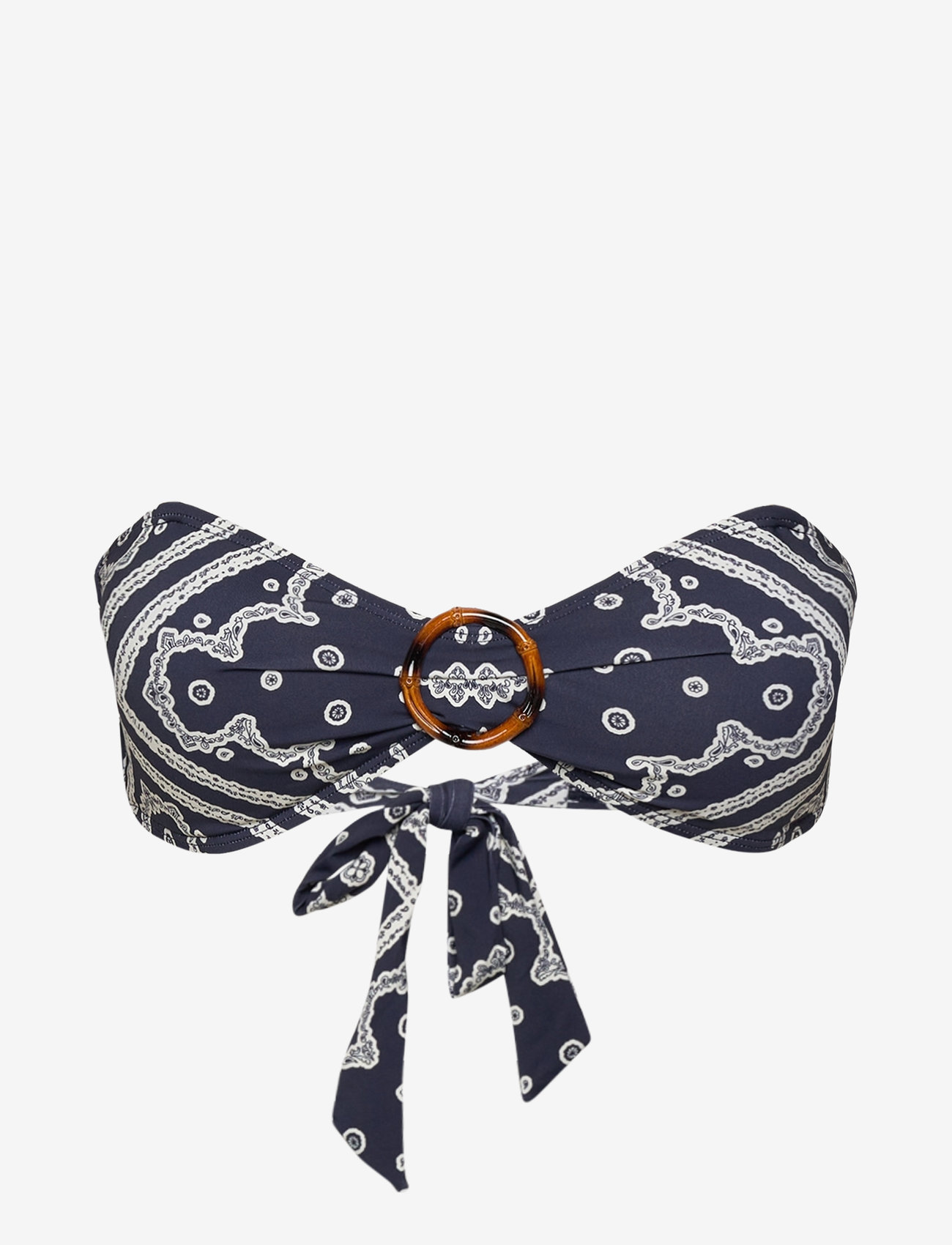 Malina - Viola Bamboo-Ring Bandeau Bikini Top - bandeau-bikinis - bandana - 3