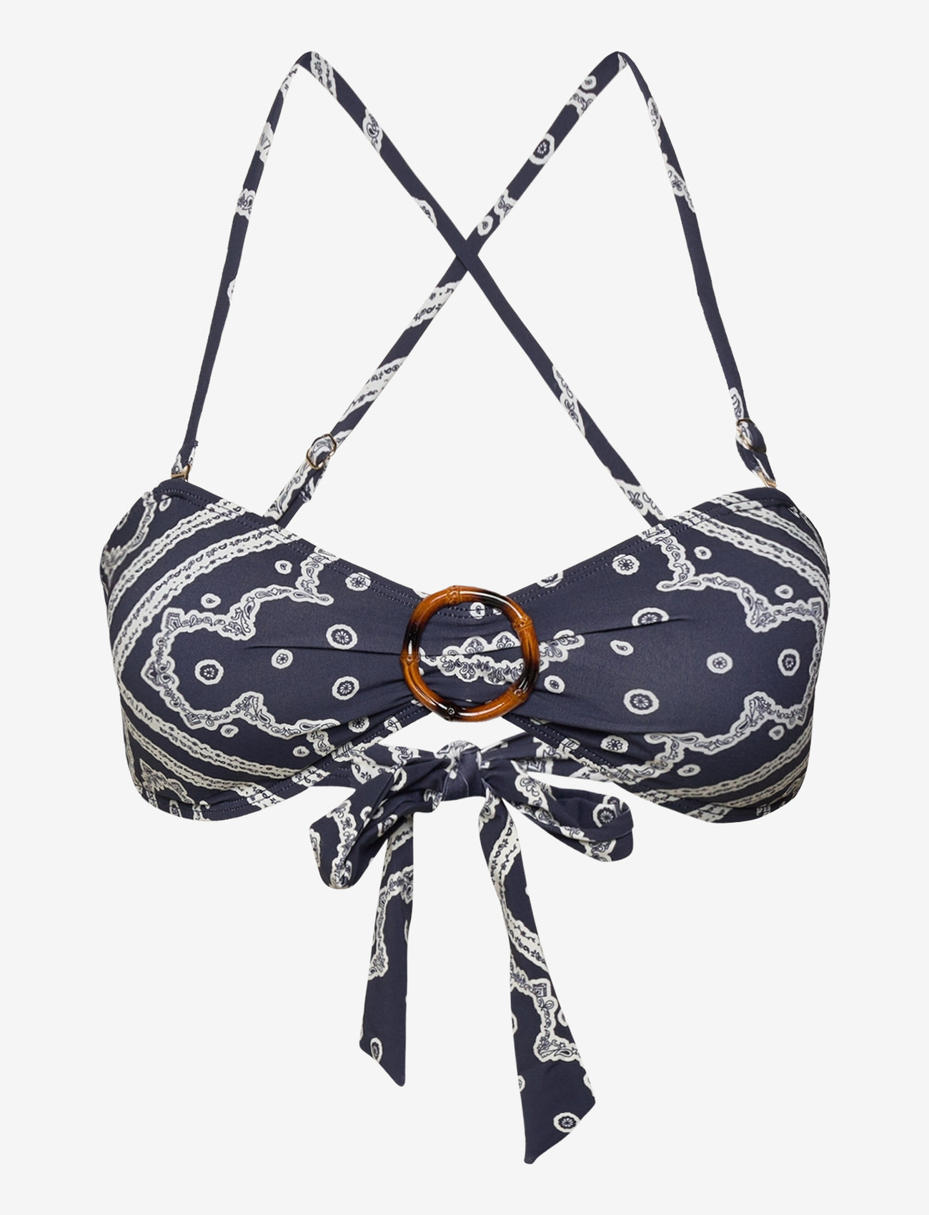 Malina - Viola Bamboo-Ring Bandeau Bikini Top - bandeau-bikinis - bandana - 4