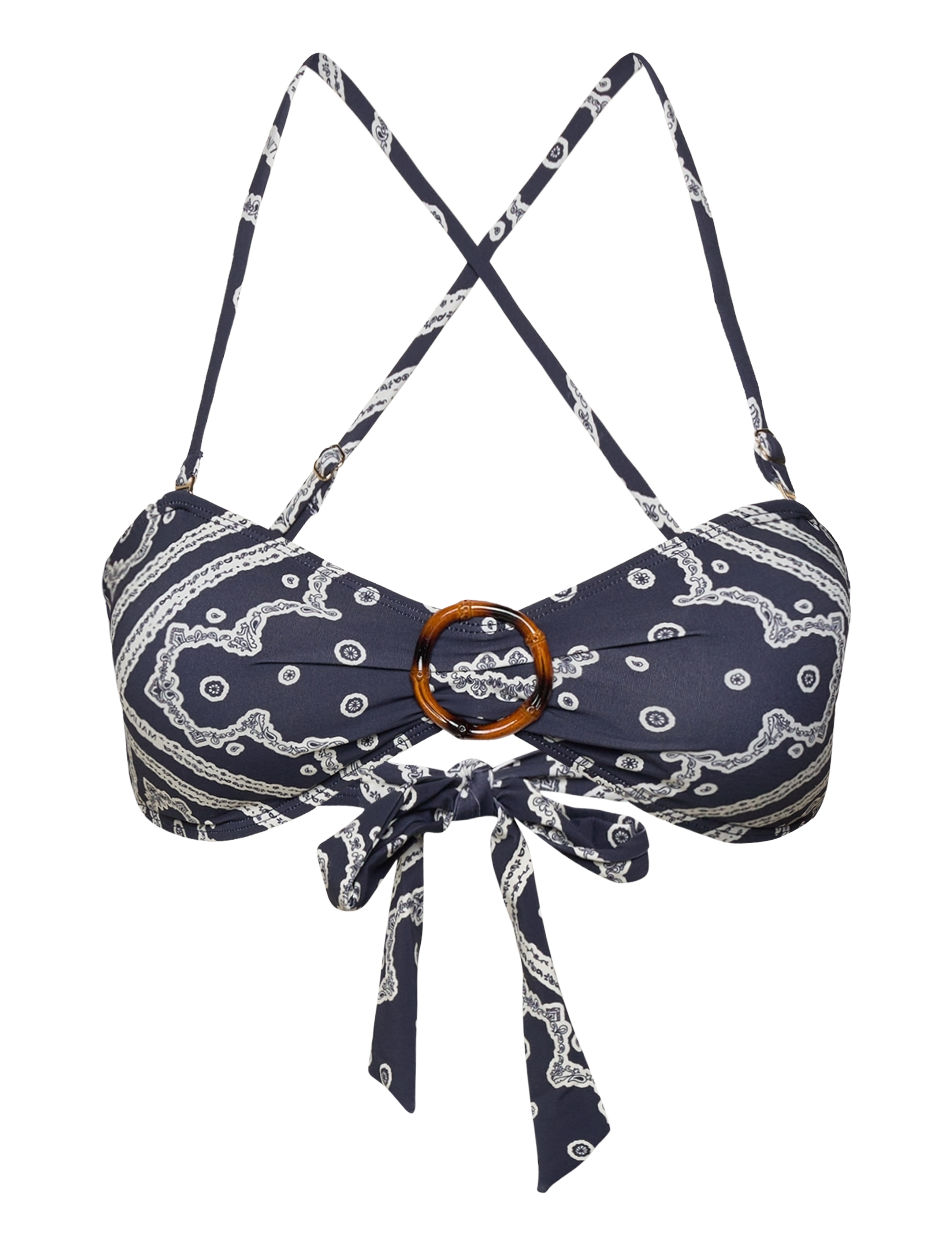 Malina - Viola bamboo-ring bandeau bikini top - bandeau bikini - bandana - 4