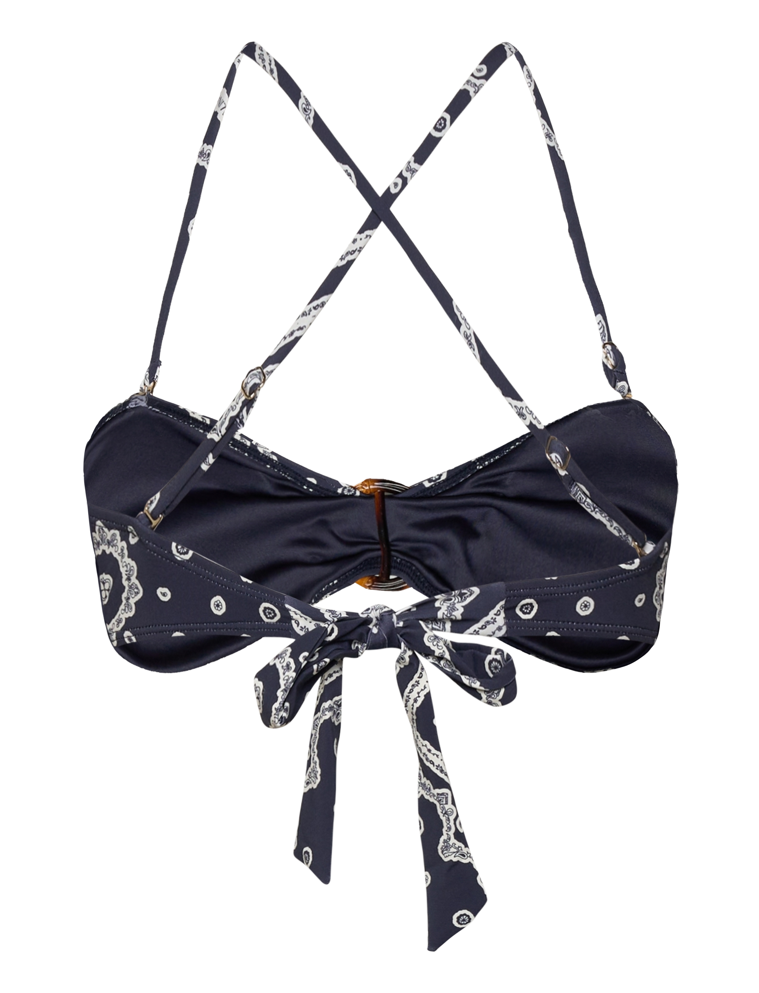 Malina - Viola bamboo-ring bandeau bikini top - bandeau bikini - bandana - 5
