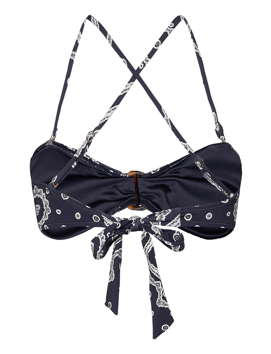 Malina - Viola bamboo-ring bandeau bikini top - bandeau-bikiní - bandana - 5