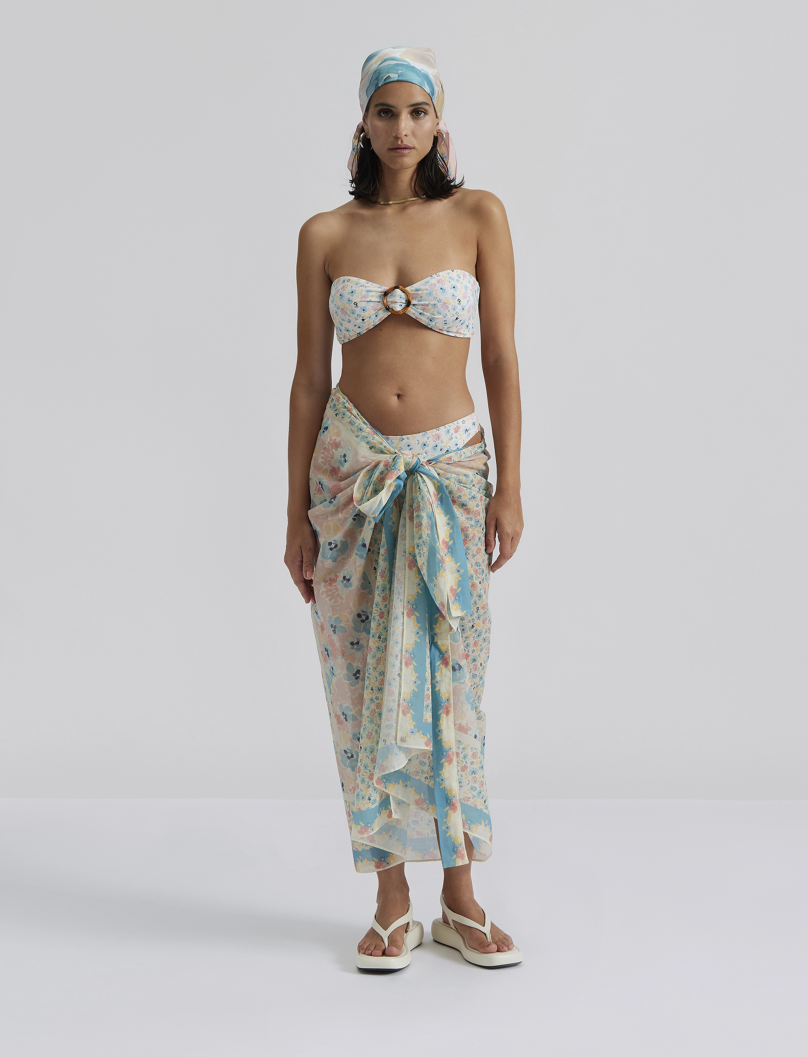 MALINA Viola Bamboo-Ring Bandeau Bikini Top dam – bild 7
