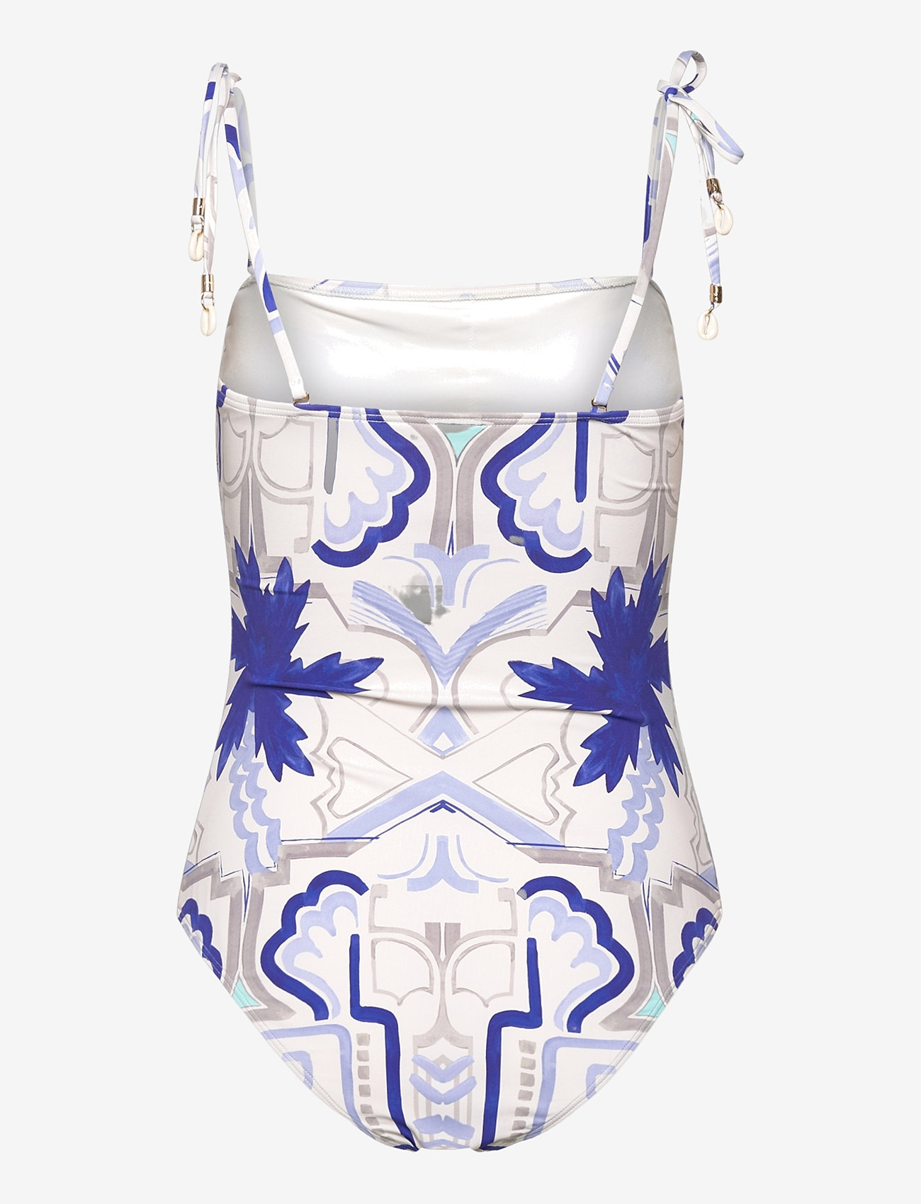 Malina - Fern tie shoulder printed swimsuit - baddräkter - mosaic - 2