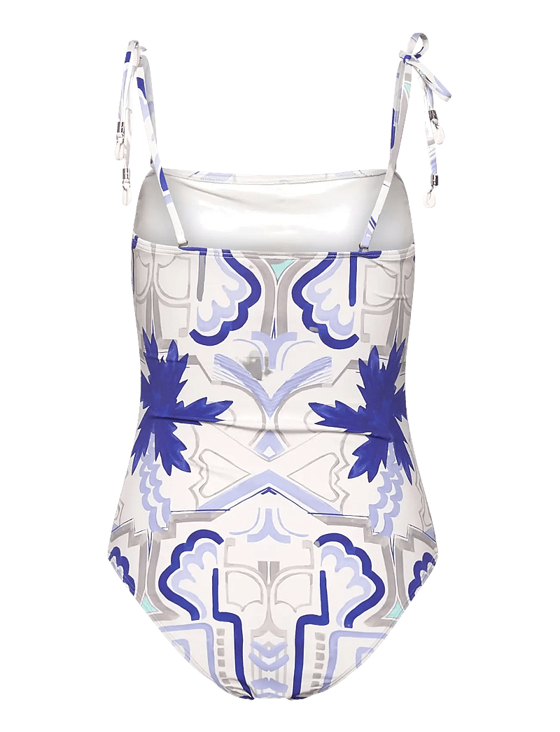 Malina - Fern tie shoulder printed swimsuit - baddräkter - mosaic - 2