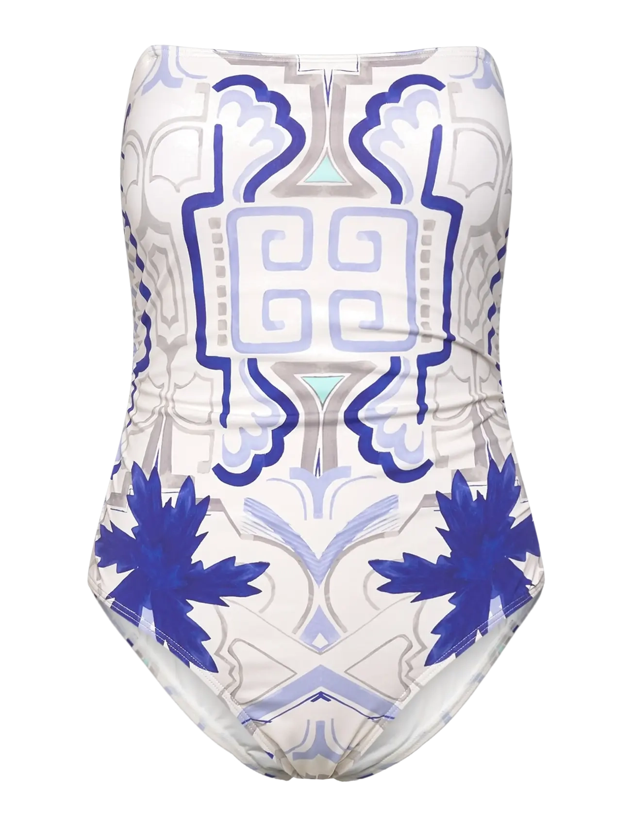 Malina - Fern tie shoulder printed swimsuit - 1 pièces - mosaic - 3