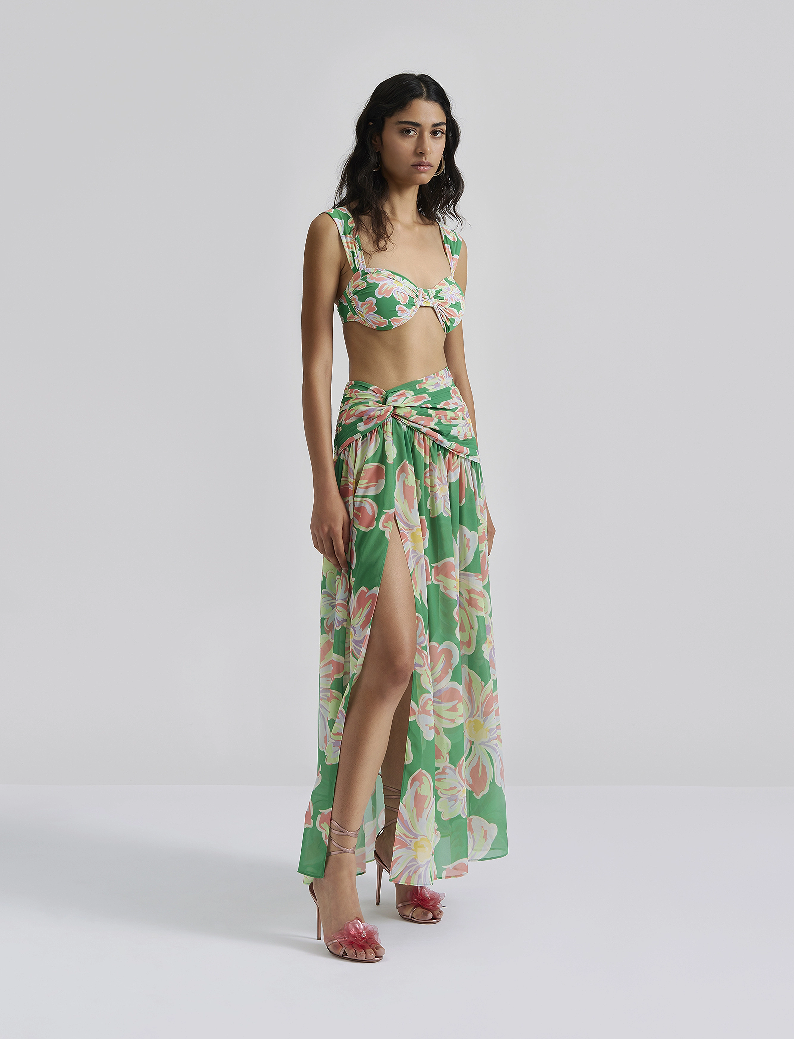 Malina - Sirine underwire bikini top - green lily - 4