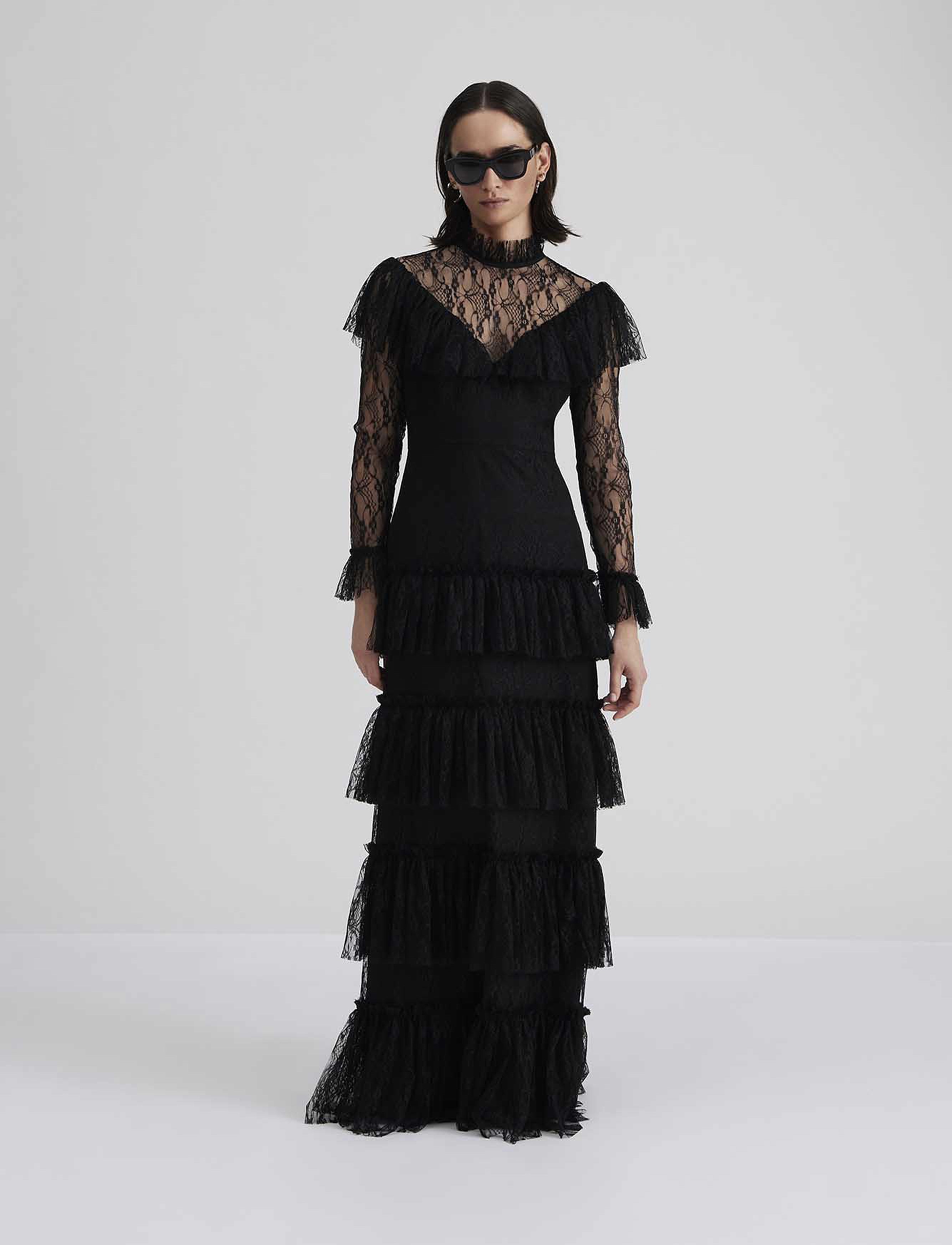 Malina - Joelle lace maxi dress - black - 2
