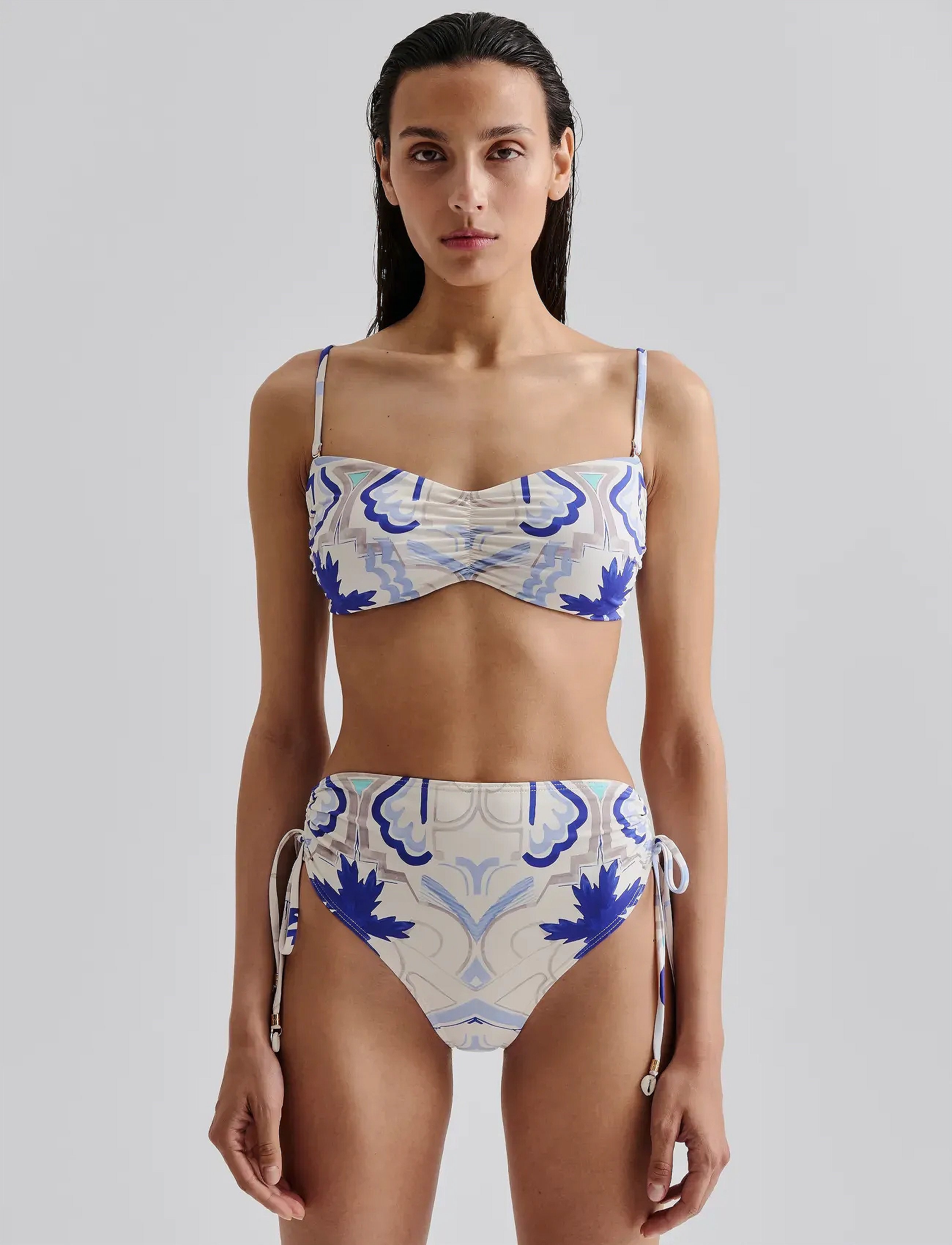 MALINA Lottie Printed Bandeau Bikini Top