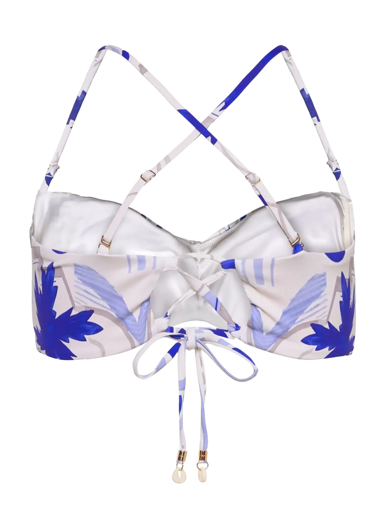 Malina - Lottie printed bandeau bikini top - bandeau-bikinis - mosaic - 3