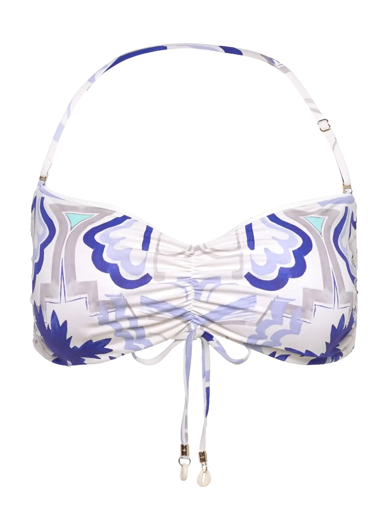 Malina - Lottie printed bandeau bikini top - bandeau-bikinis - mosaic - 4