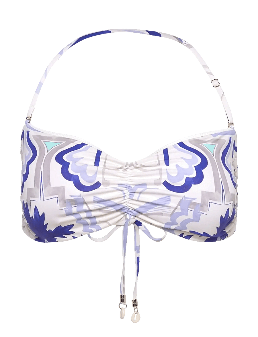 Malina - Lottie printed bandeau bikini top - bandeau-bikinis - mosaic - 4