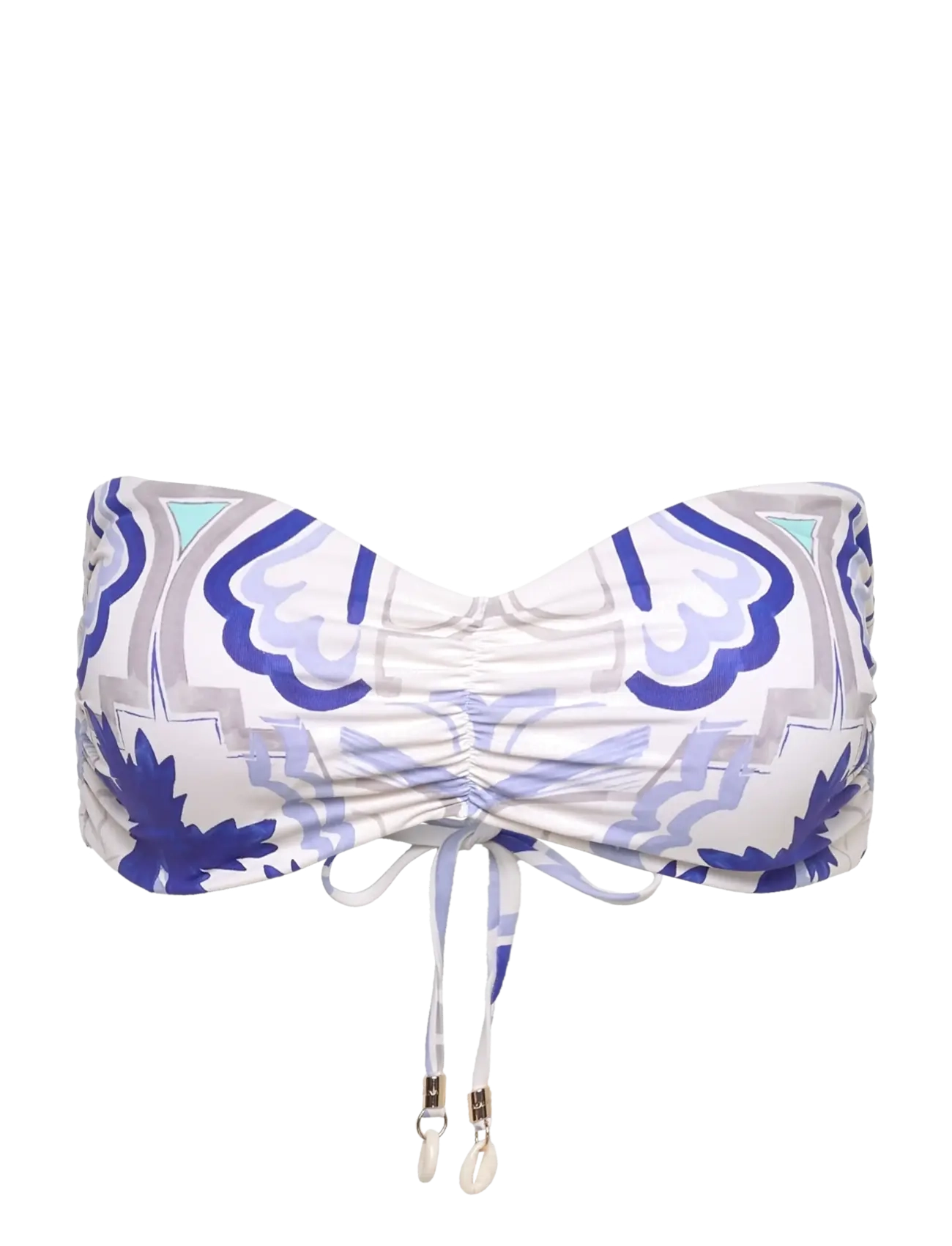 Malina - Lottie printed bandeau bikini top - bandeau-bikinis - mosaic - 5