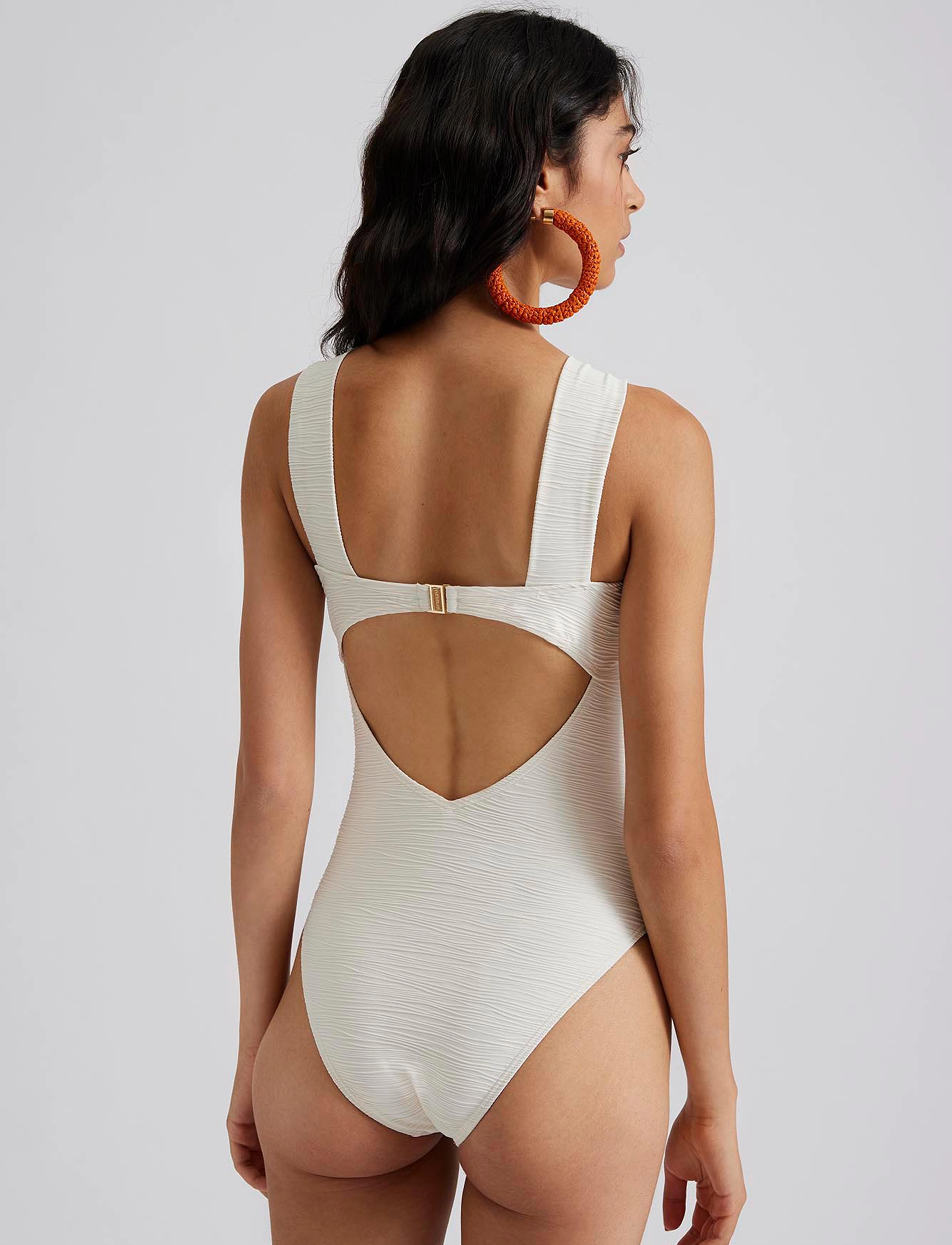 Malina - Wilma ring front swimsuit - vanilla - 3