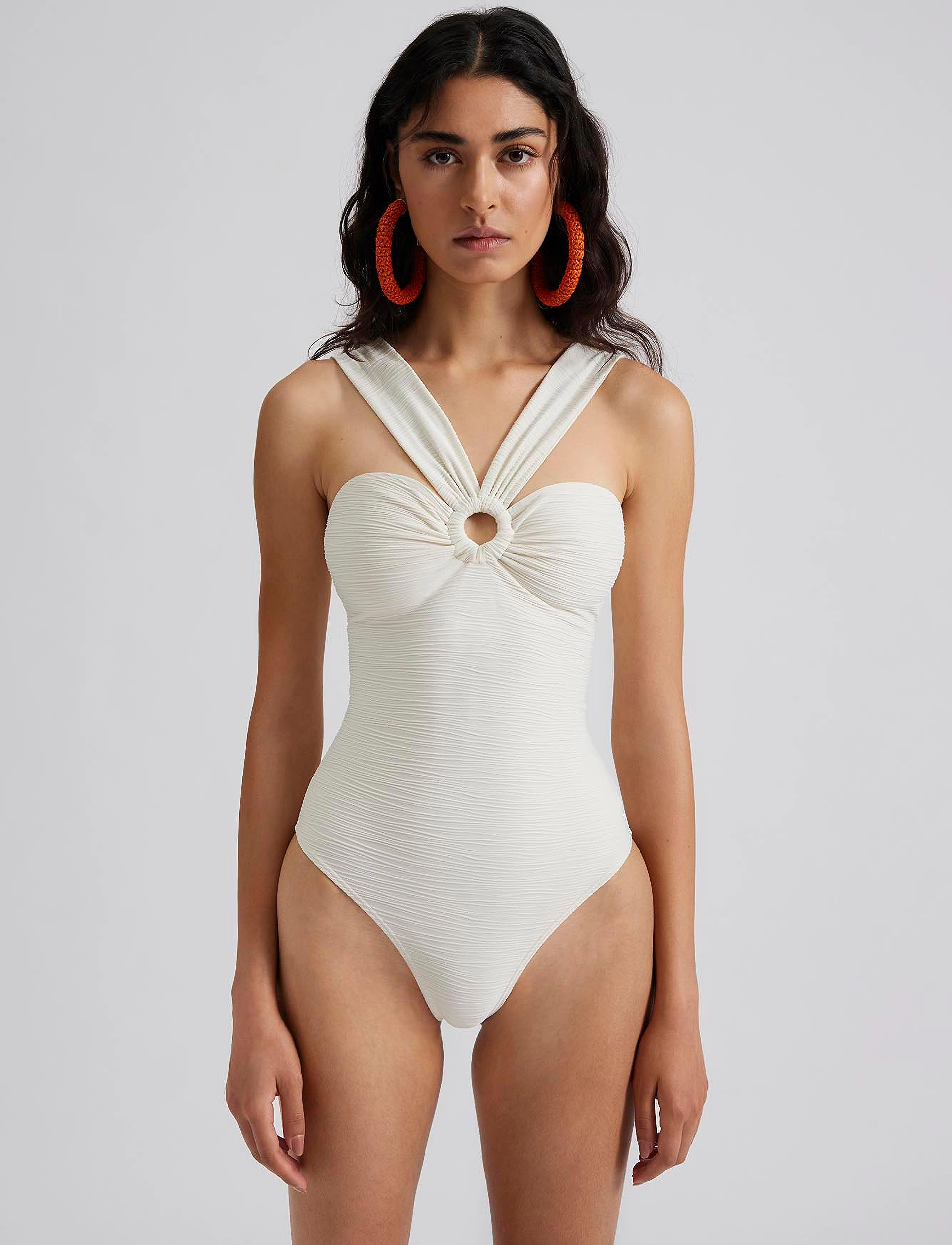 Malina - Wilma ring front swimsuit - vanilla - 4