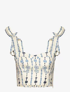 Evelyn tie strap bustier top, By Malina