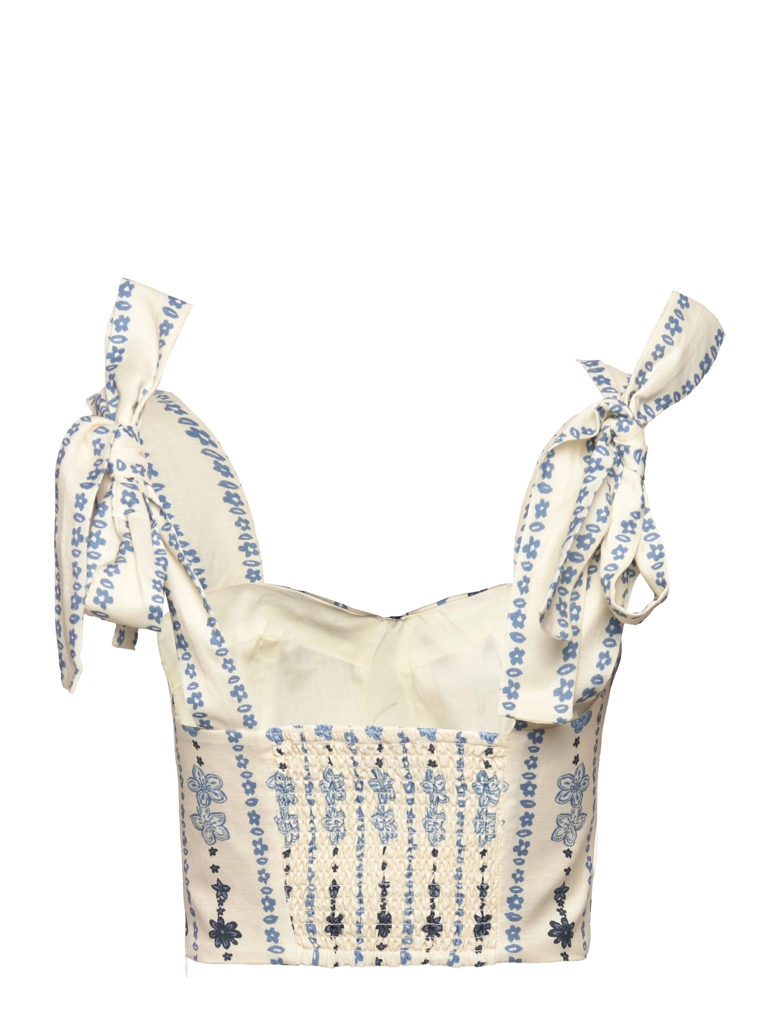 Malina - Evelyn tie strap bustier top - coastal stripe - 1