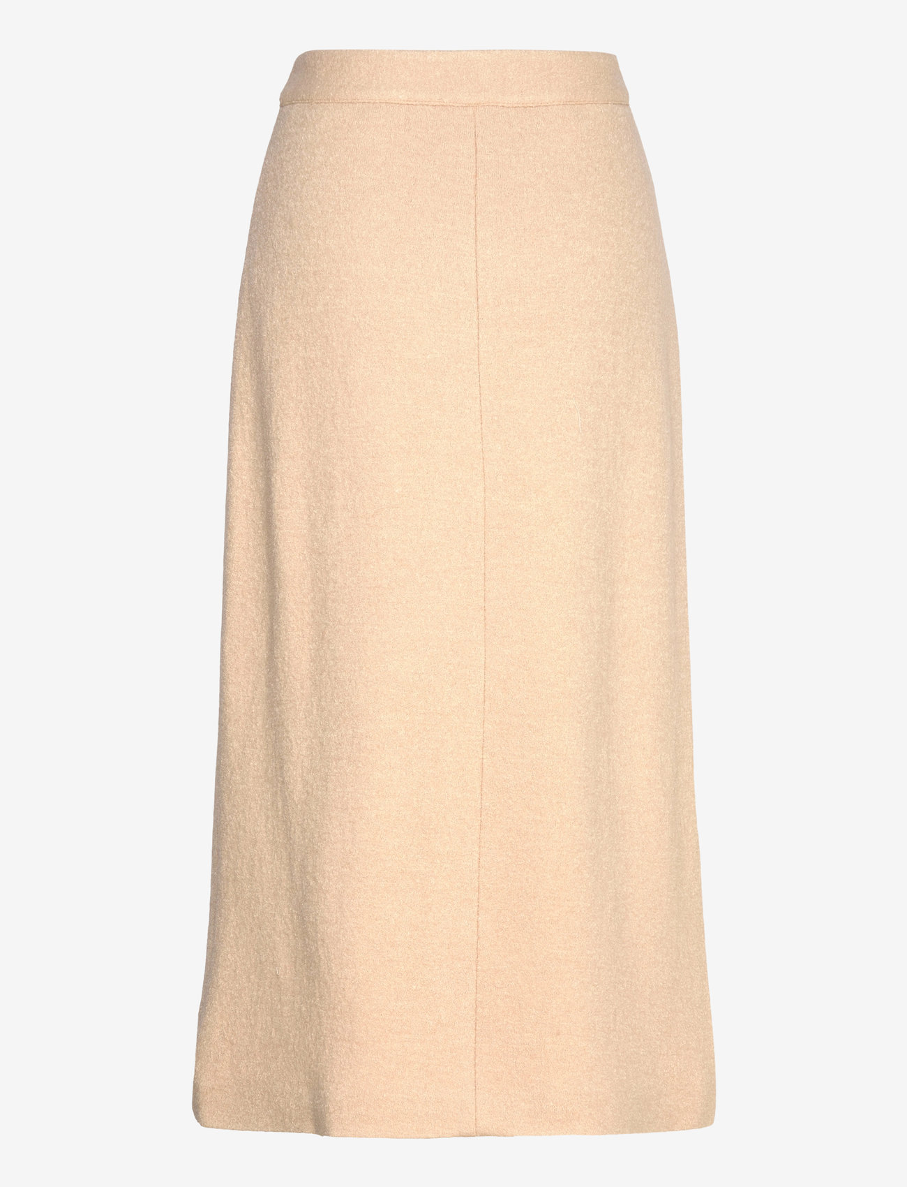 Malina - Alina front slit boucle midi skirt - midi-röcke - beige - 2