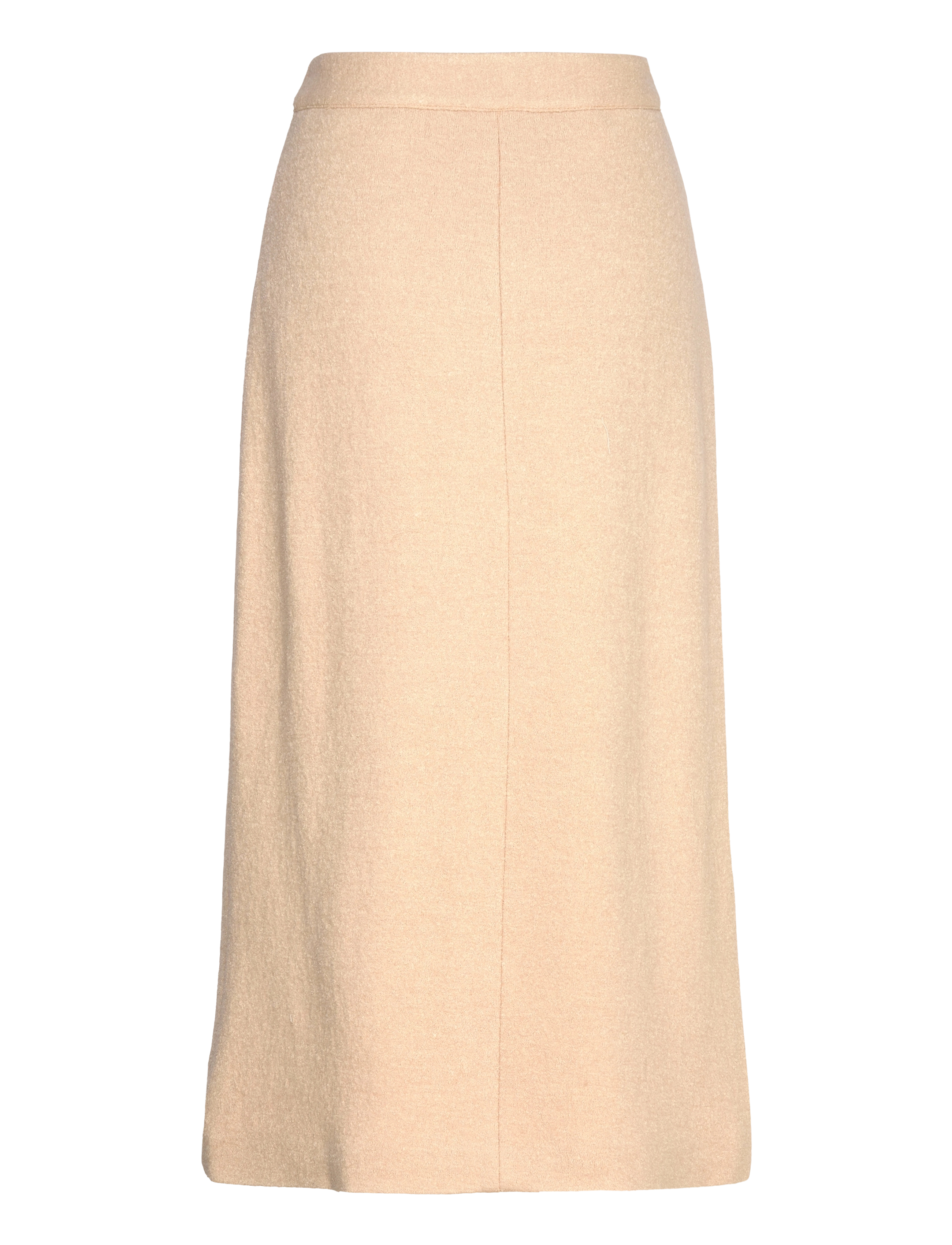 Malina - Alina front slit boucle midi skirt - midi-röcke - beige - 2