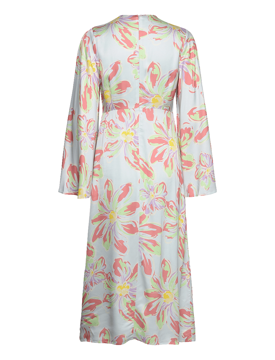 Malina - Isadora wide sleeve midi dress - festkjoler - blue lily - 2