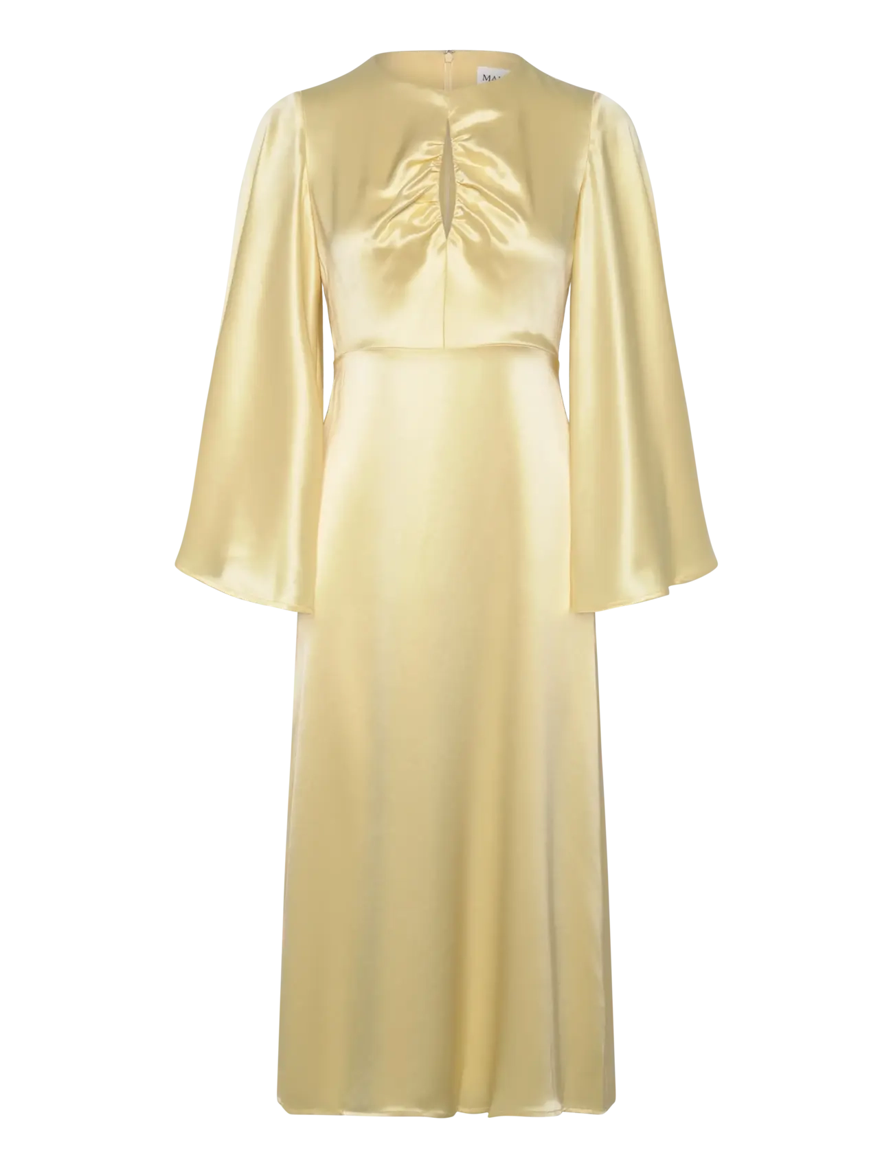 Malina - Isadora wide sleeve midi dress - proginės suknelės - lemon - 1