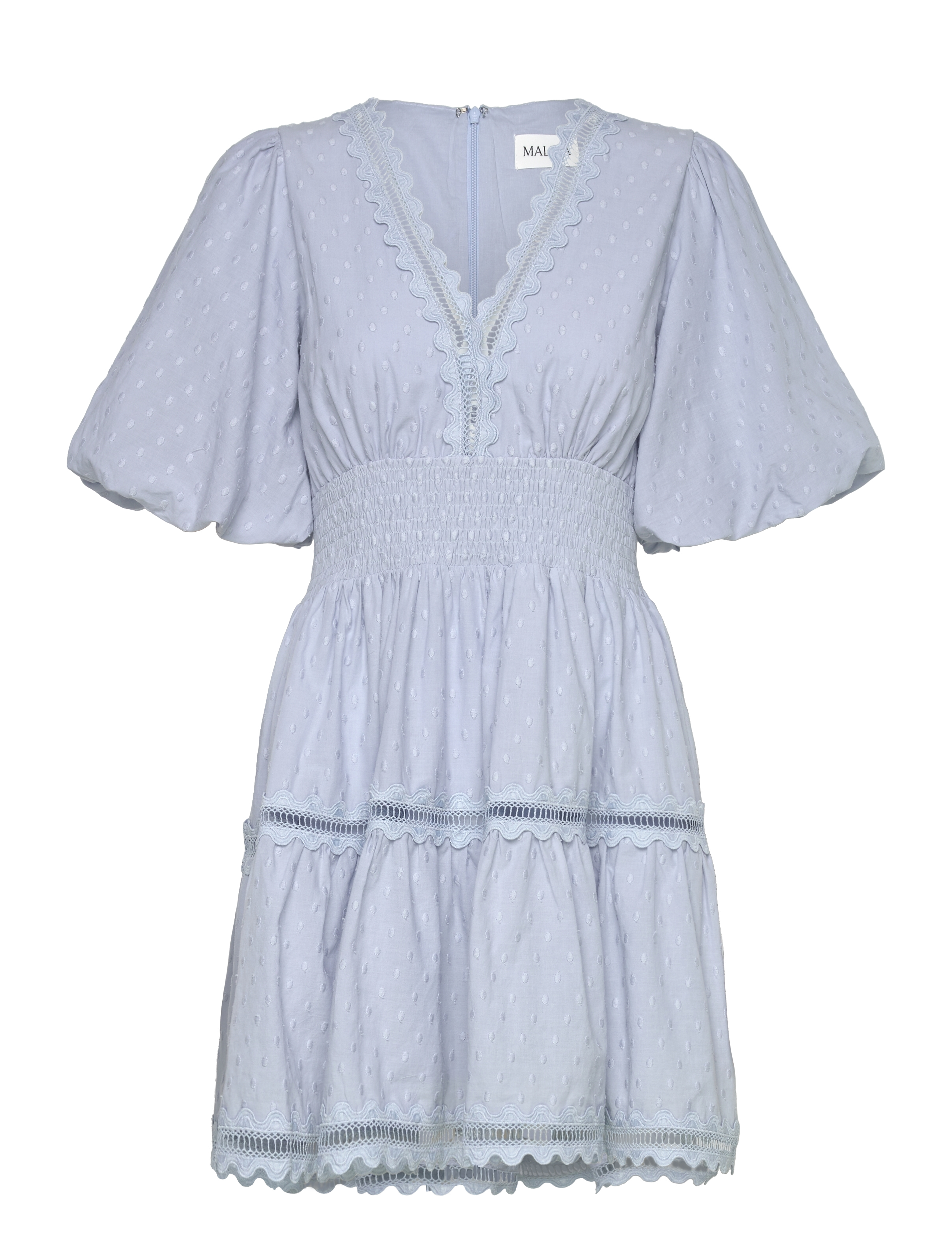 MALINA Elvira V-Ausschnitt Mini Kleid Blau - M - Damen