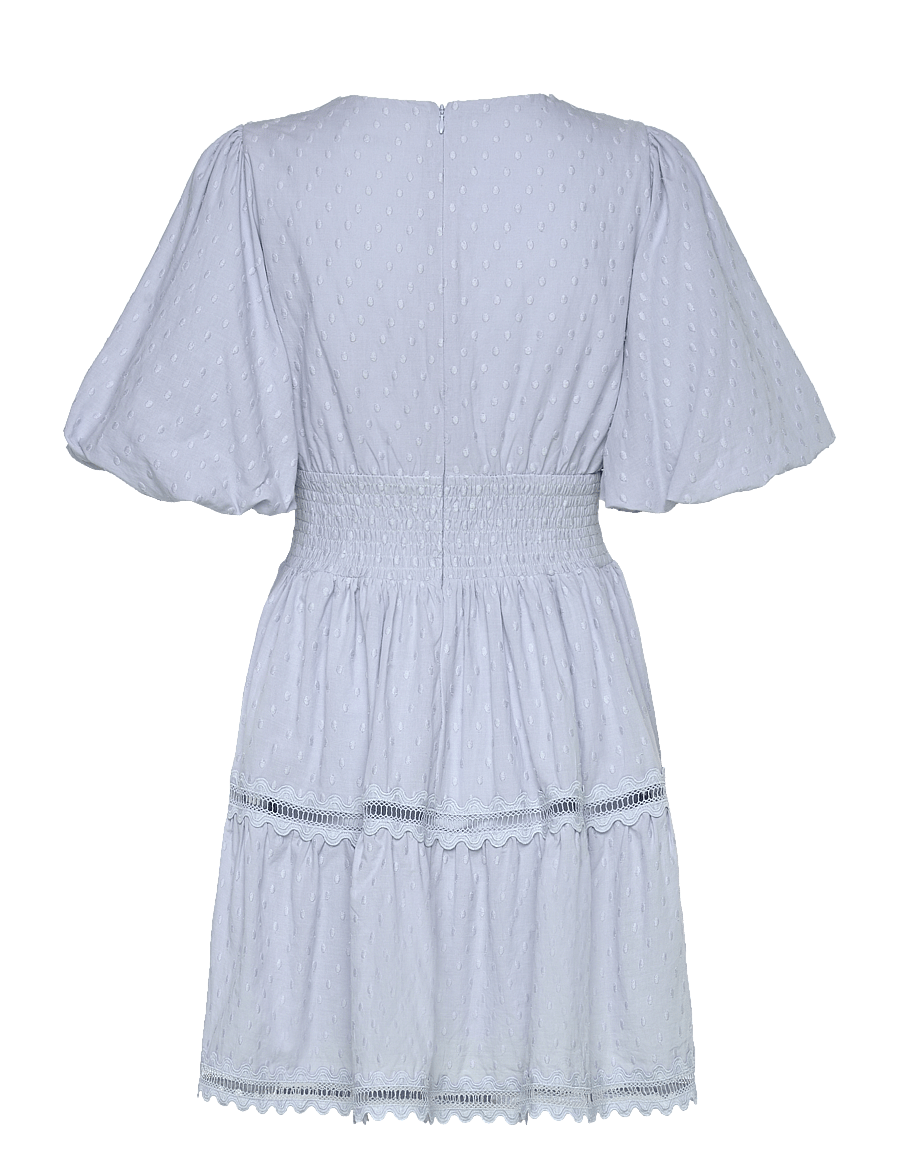 Malina - Elvira v-neck mini dress - confirmation - dusty blue - 2