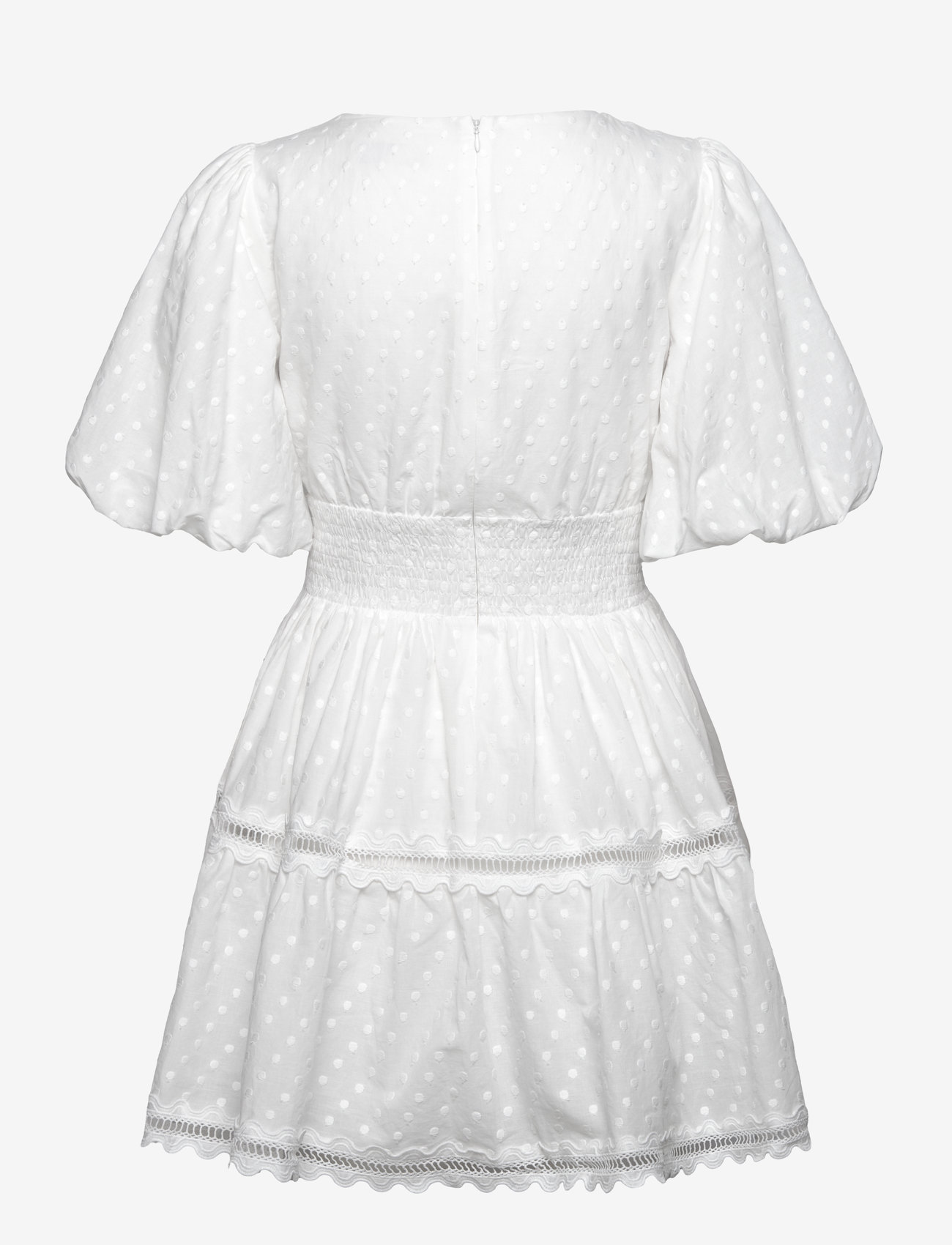 Malina - Elvira v-neck mini dress - konfirmatsioon - white - 2