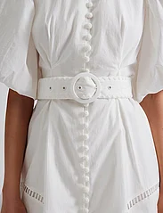 Malina - Allie pouf sleeve embroidered mini dress - sommerkjoler - white - 5