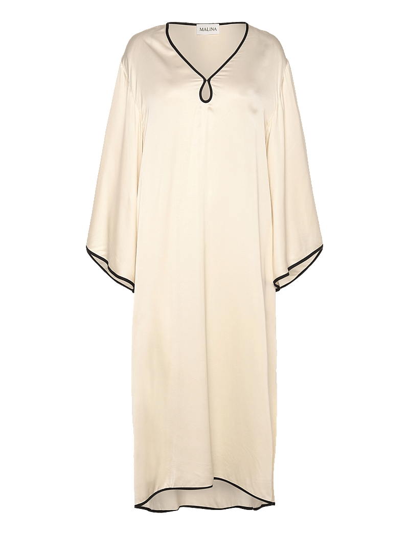 Malina - Briony satin kaftan dress - sommarklänningar - vanilla - 1