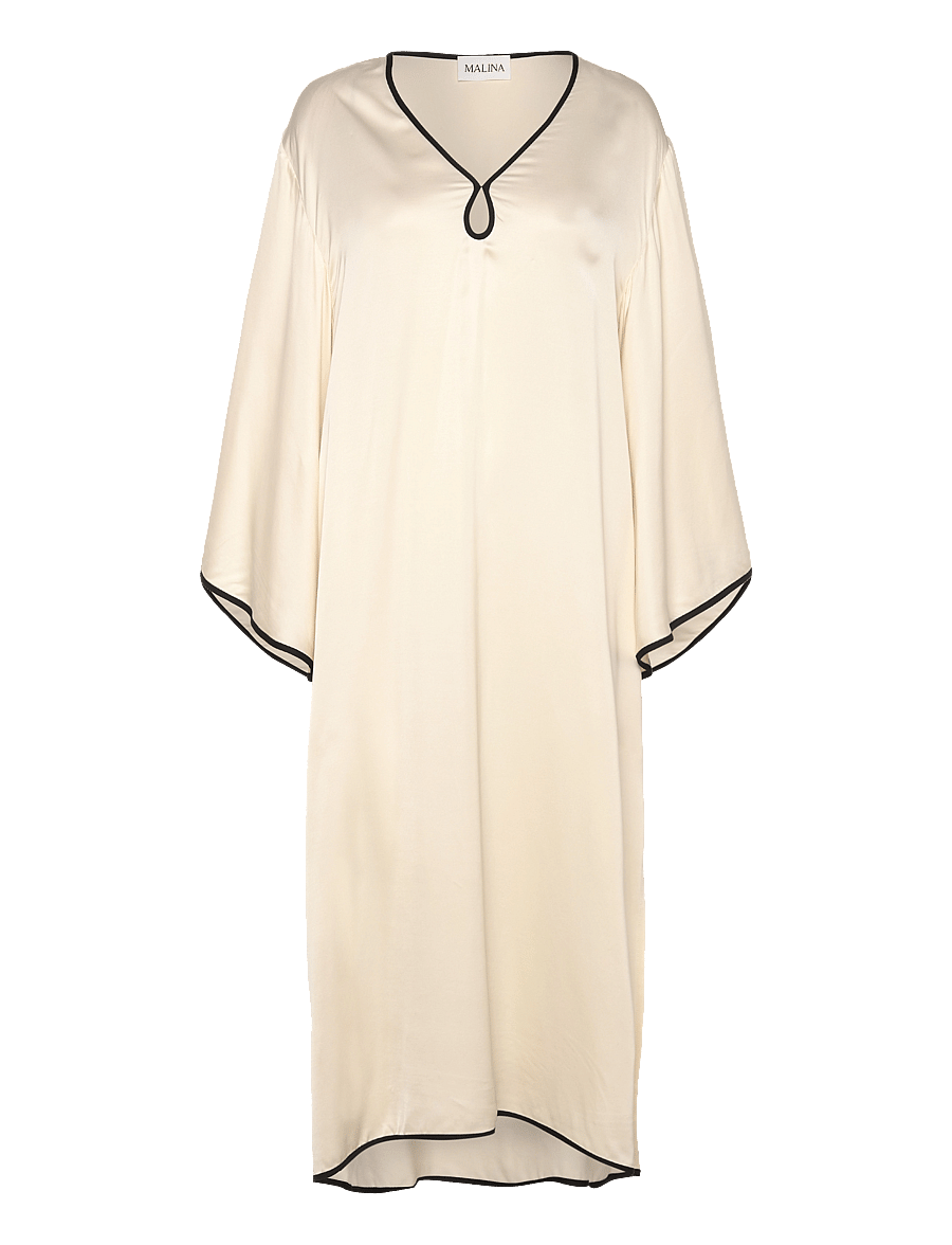 Malina - Briony satin kaftan dress - robes d'été - vanilla - 1