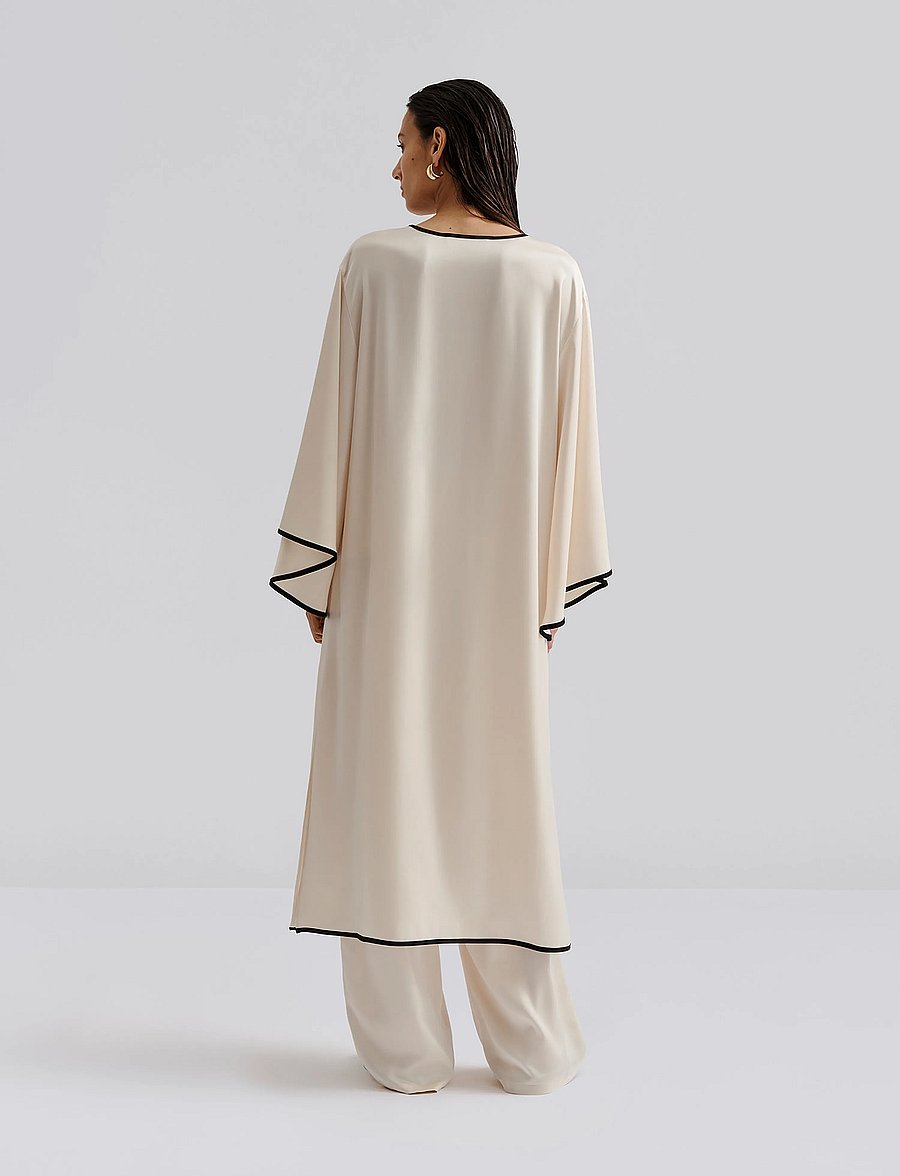 Malina - Briony satin kaftan dress - robes d'été - vanilla - 5
