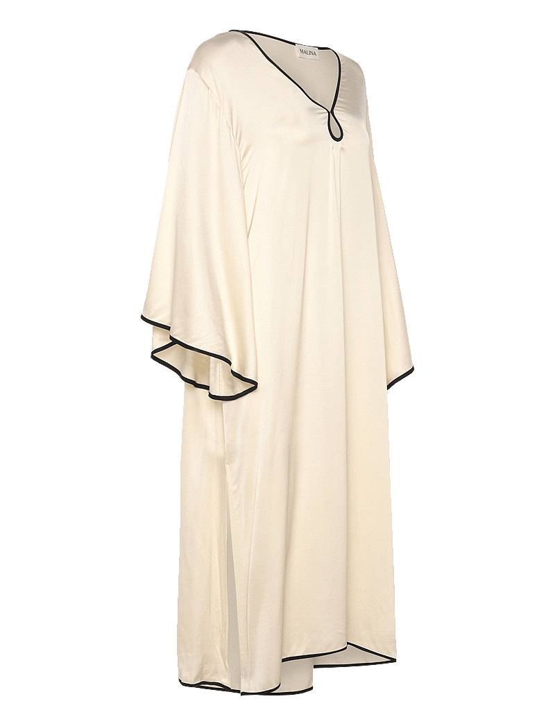 Malina - Briony satin kaftan dress - sommarklänningar - vanilla - 3