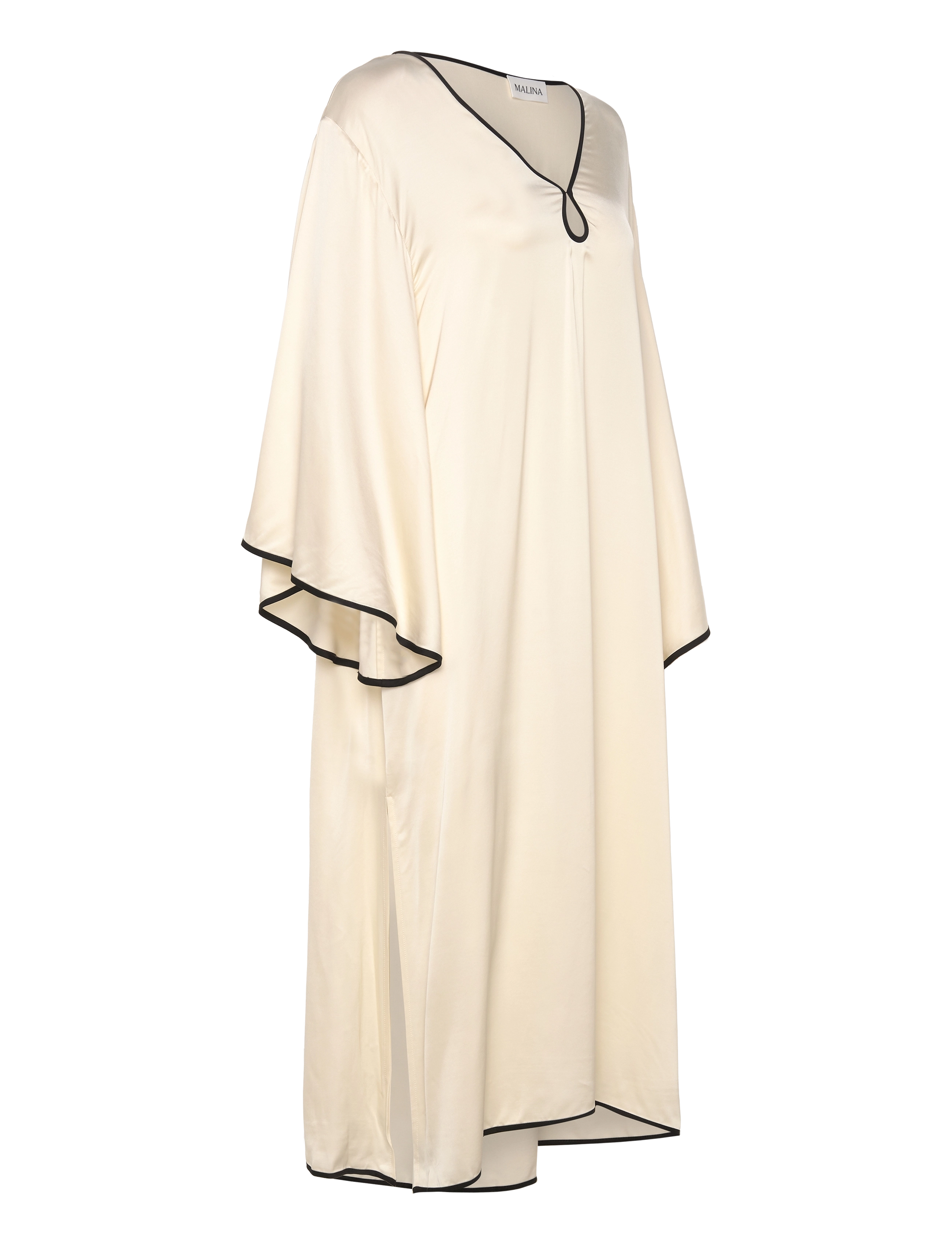Malina - Briony satin kaftan dress - sommerkleider - vanilla - 3